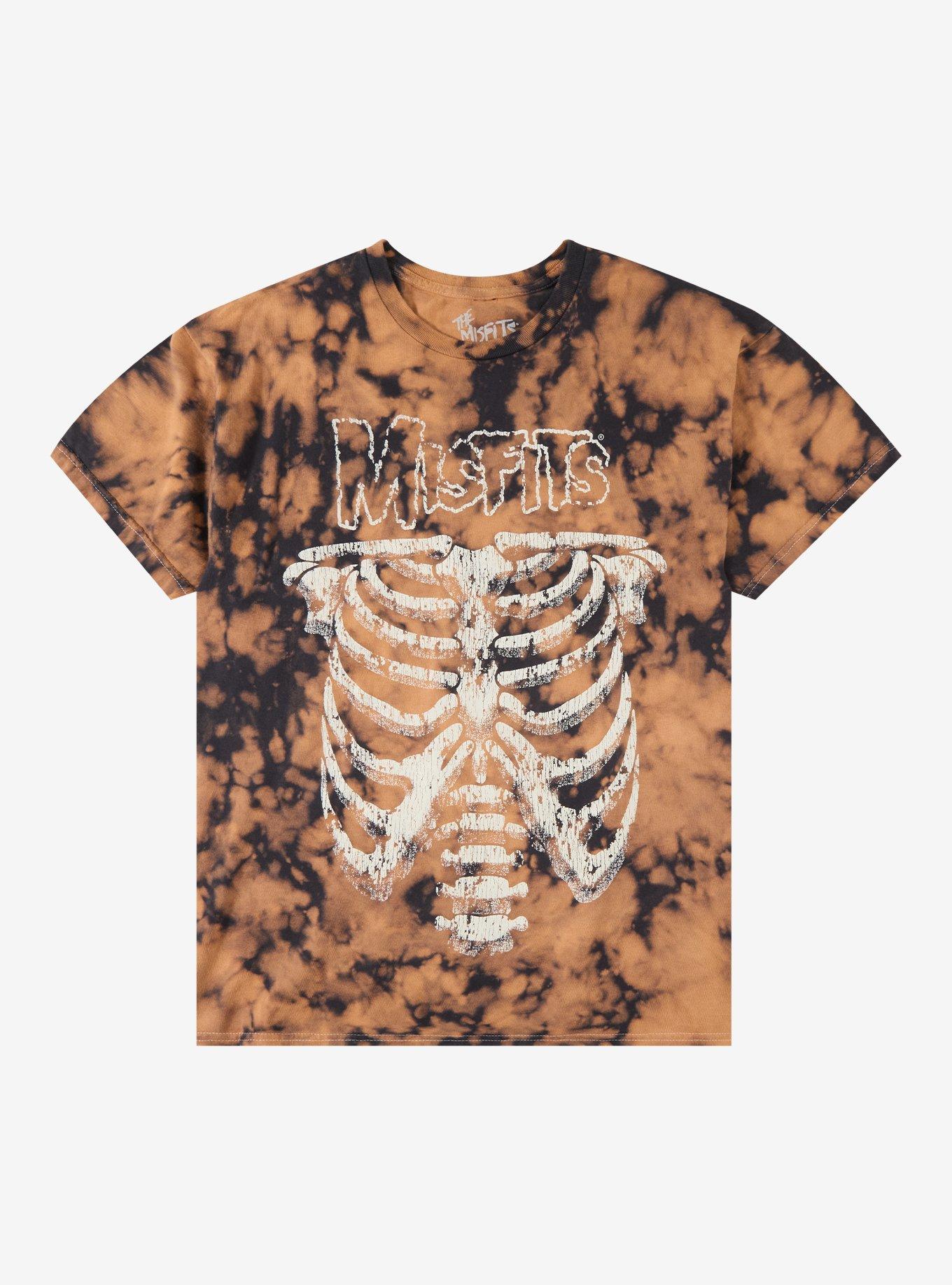 Misfits Rib Cage Bleach Dye T-Shirt