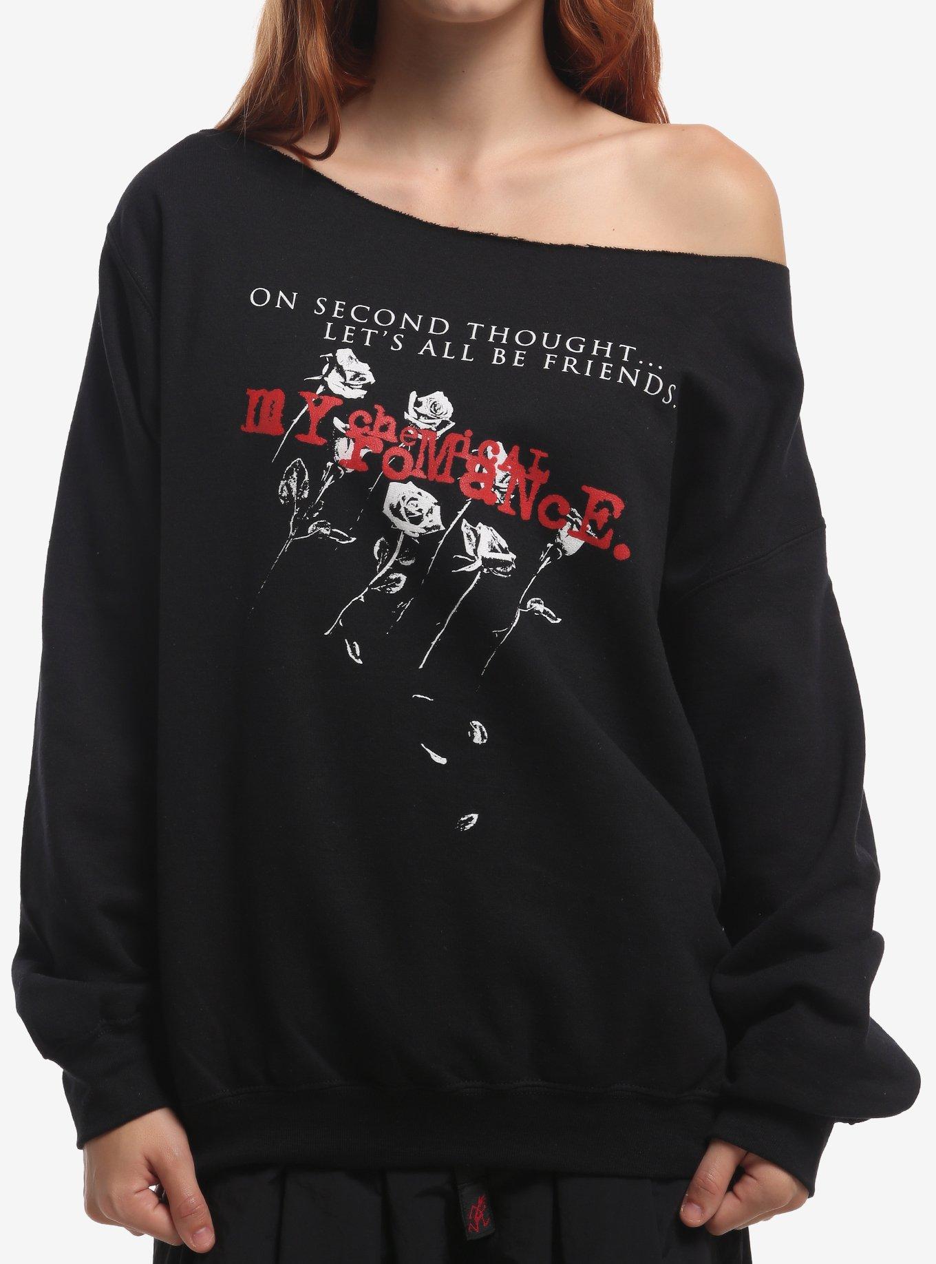 MCR Girls Oversized Off-Shoulder Sweatshirt