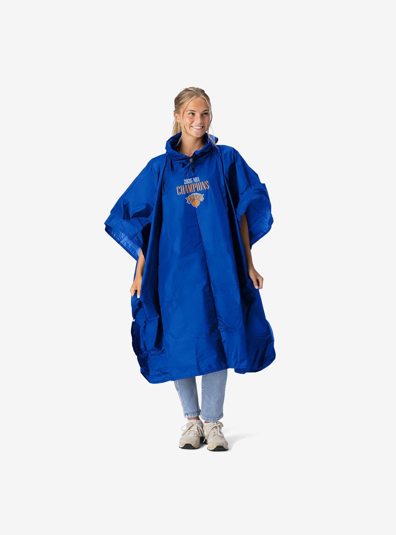 新品タグ付き 保管品 Phenix Team Poncho New York Knicks 2026 NBA Champions Regal Royal Rain Poncho with