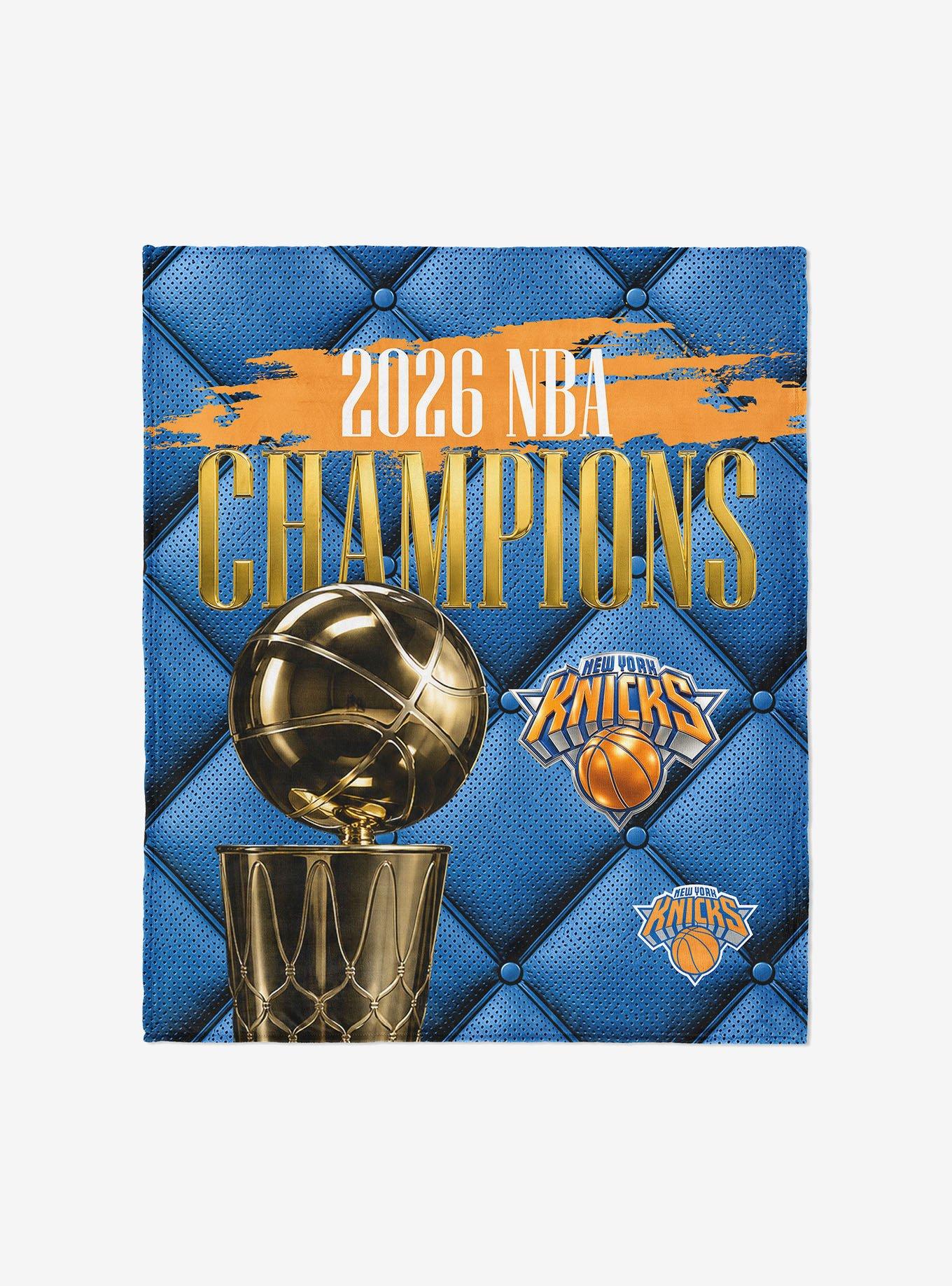 New York Knicks 2026 NBA Champions Noble Silk Touch Throw Blanket, , hi-res