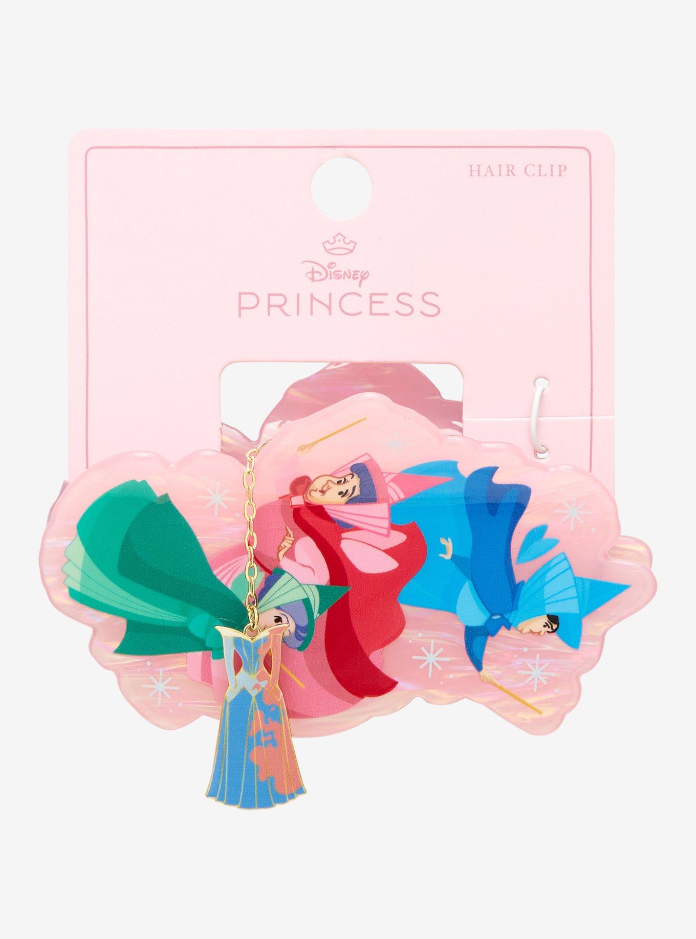 Disney Princess Sleeping Beauty Three Good Fairies Claw Clip with Charm - BoxLunch Exclusive