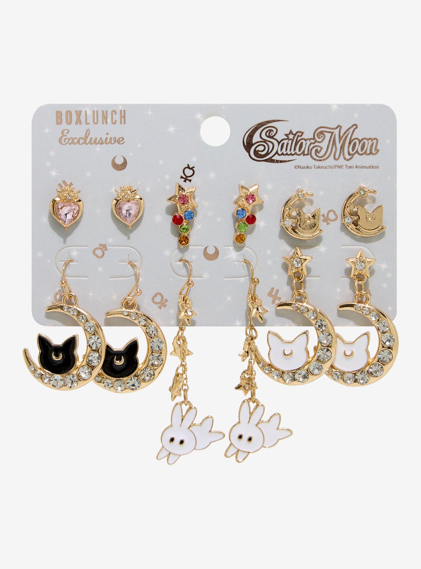 Sailor Moon Luna & Artemis Earring Set - BoxLunch Exclusive, , hi-res view 1