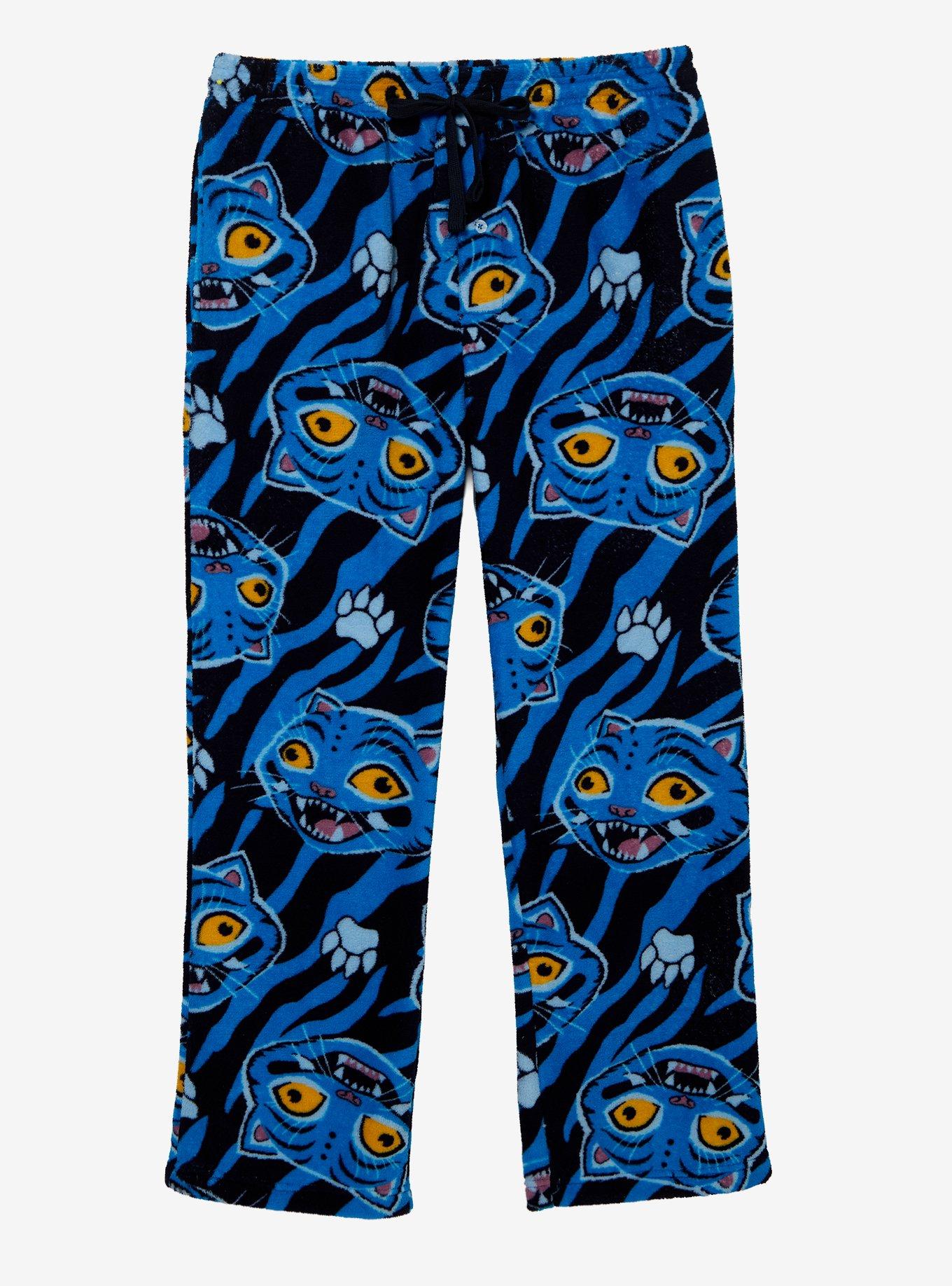 KPop Demon Hunters Derpy Tiger Allover Print Plush Sleep Pants - BoxLunch Exclusive