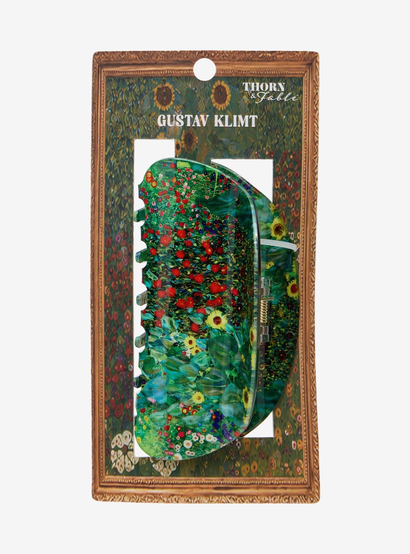 Thorn & Fable Klimt Flowers Claw Hair Clip