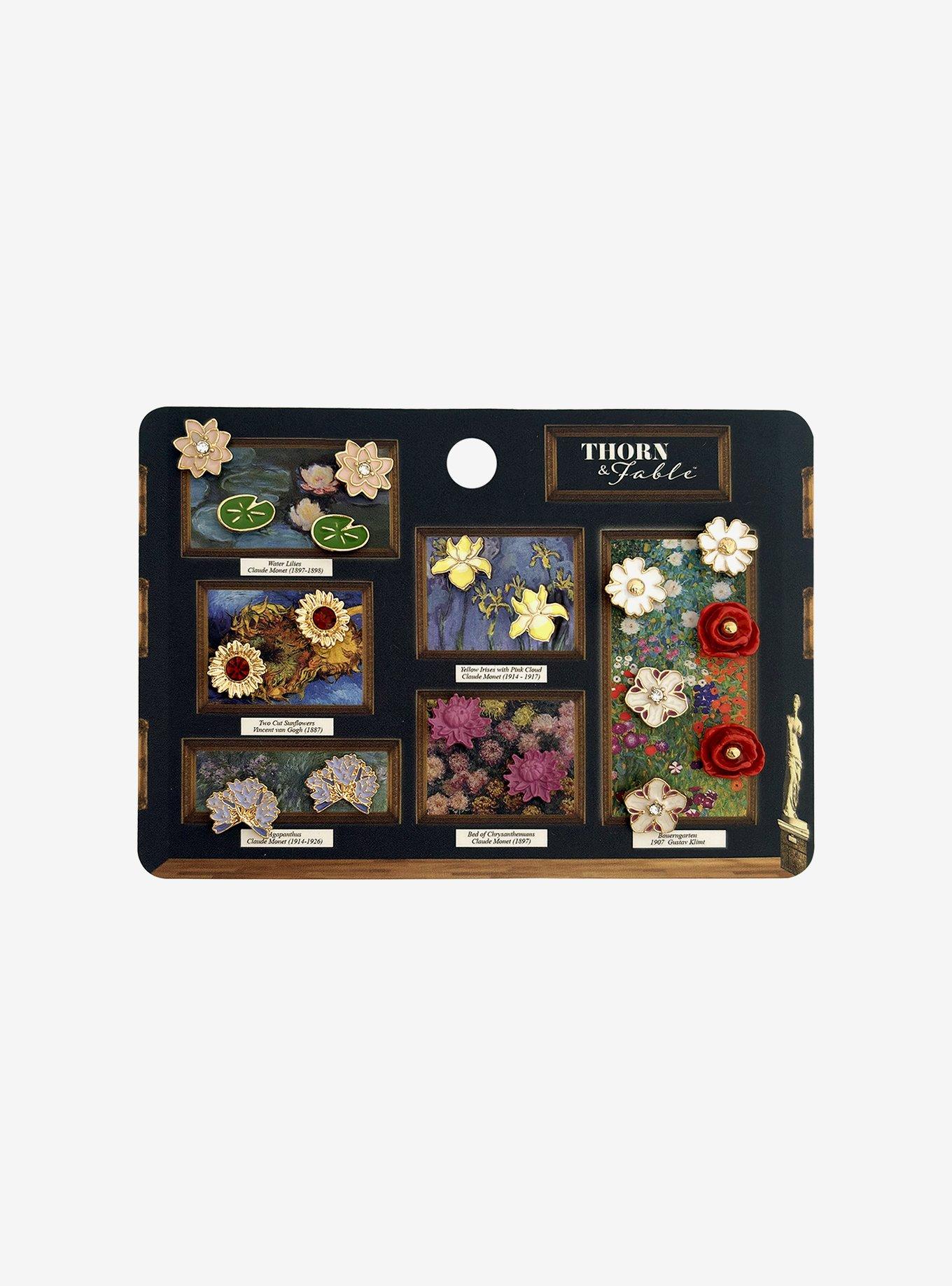 Thorn & Fable Flower Art Stud Earring Set