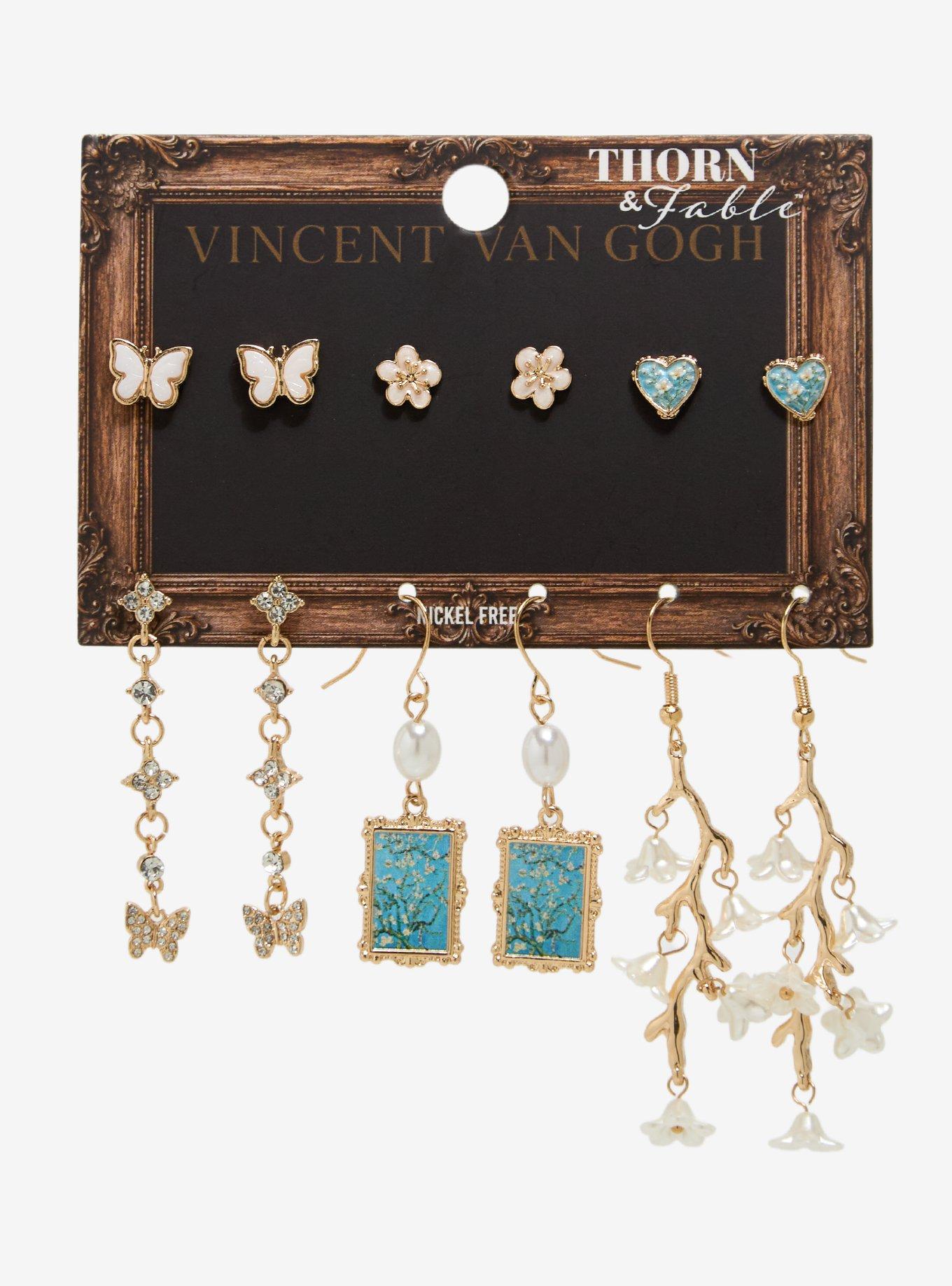 Thorn & Fable Van Gogh Almond Blossoms Earring Set