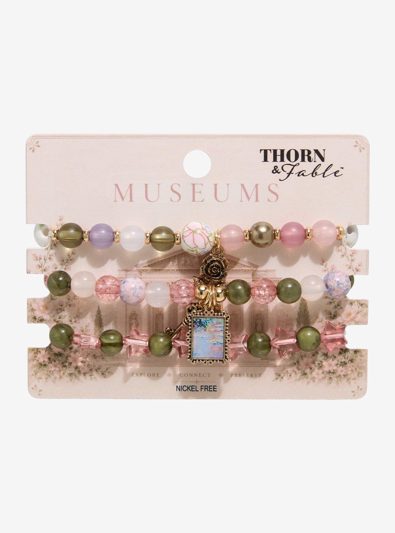 Thorn & Fable Monet Painting Bead Bracelet Set
