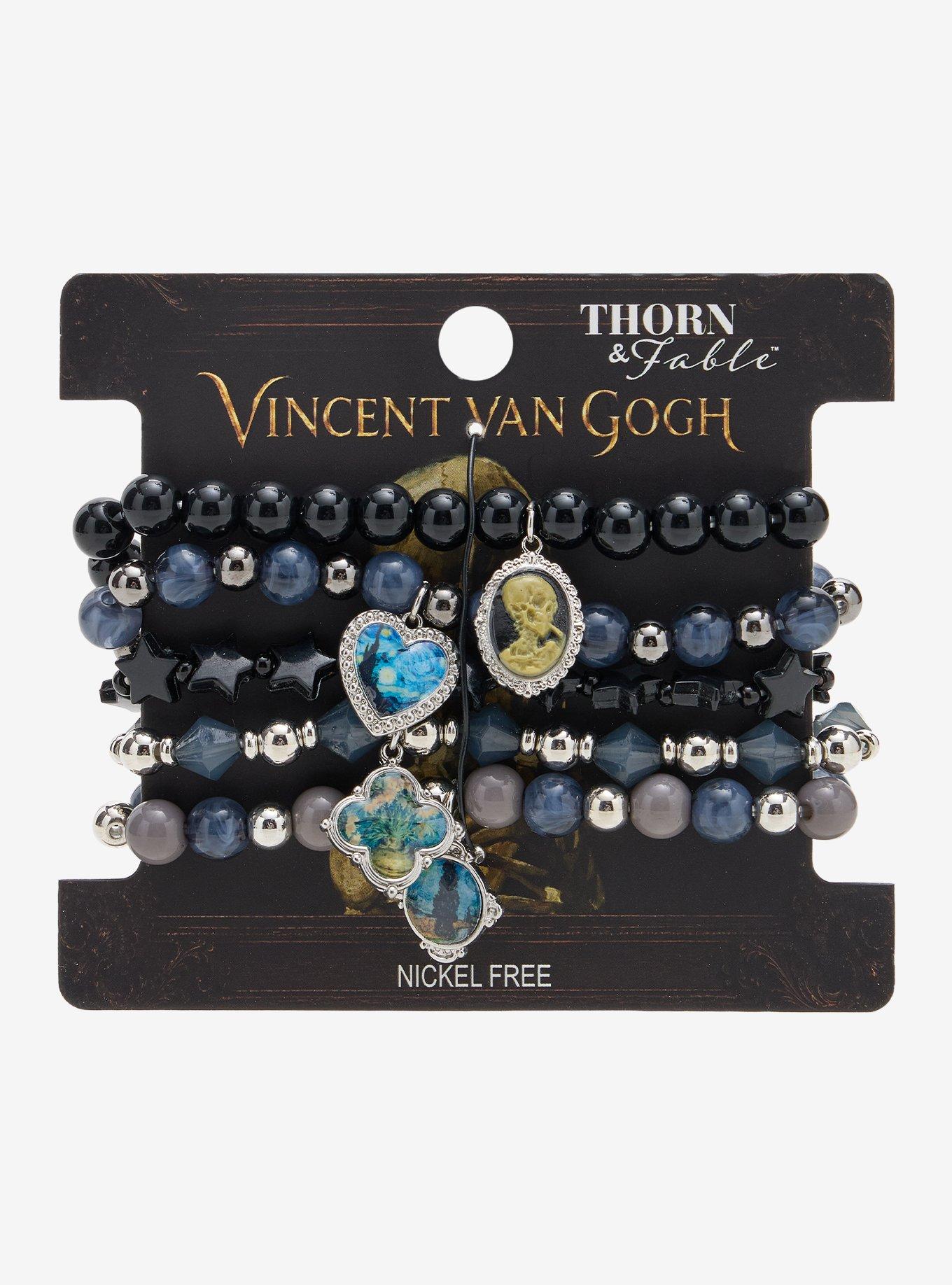 Thorn & Fable Vincent Van Gogh Art Bead Bracelet Set