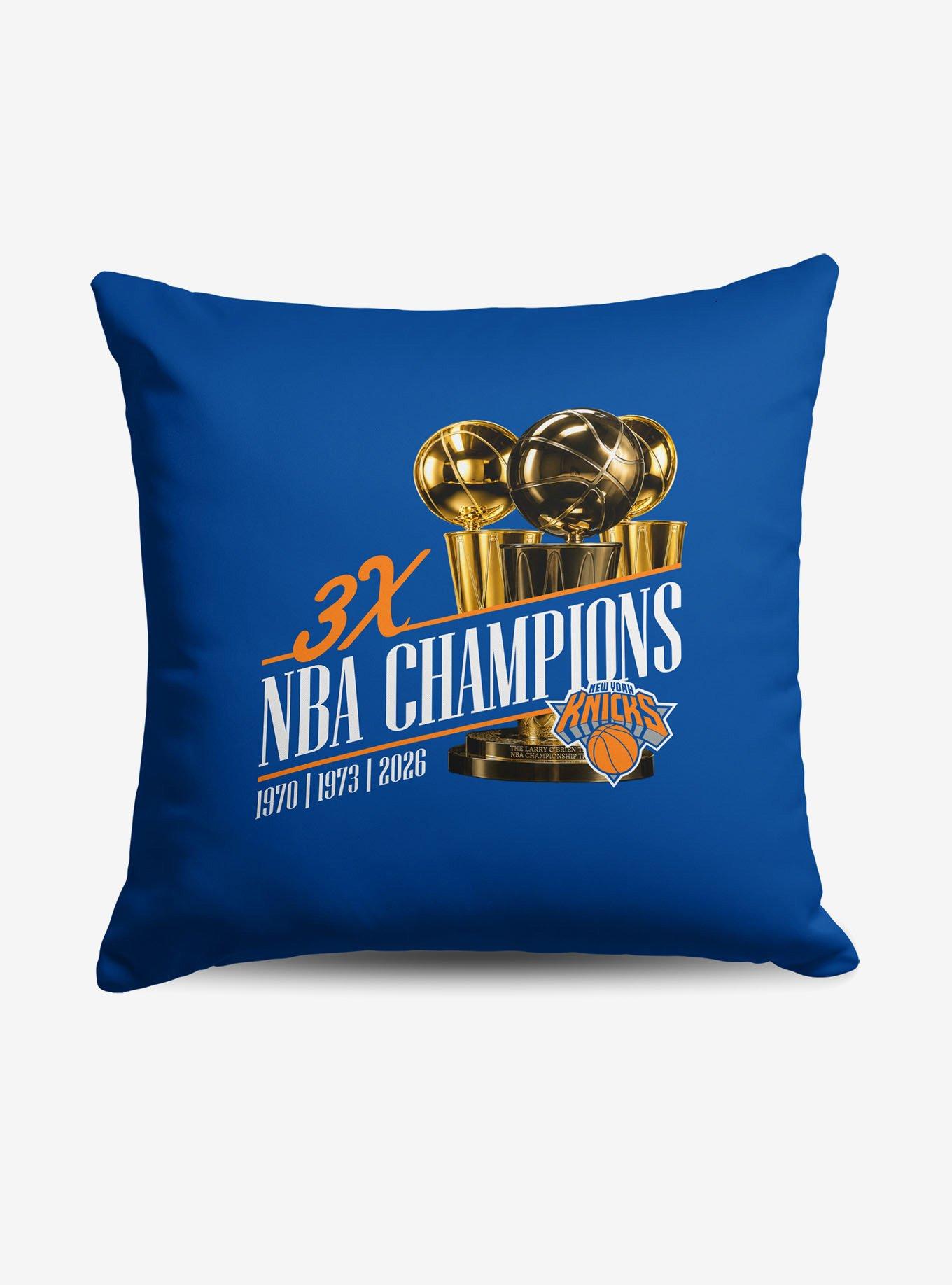 New York Knicks 2026 NBA Multi-Champs Legacy Throw Pillow, , hi-res