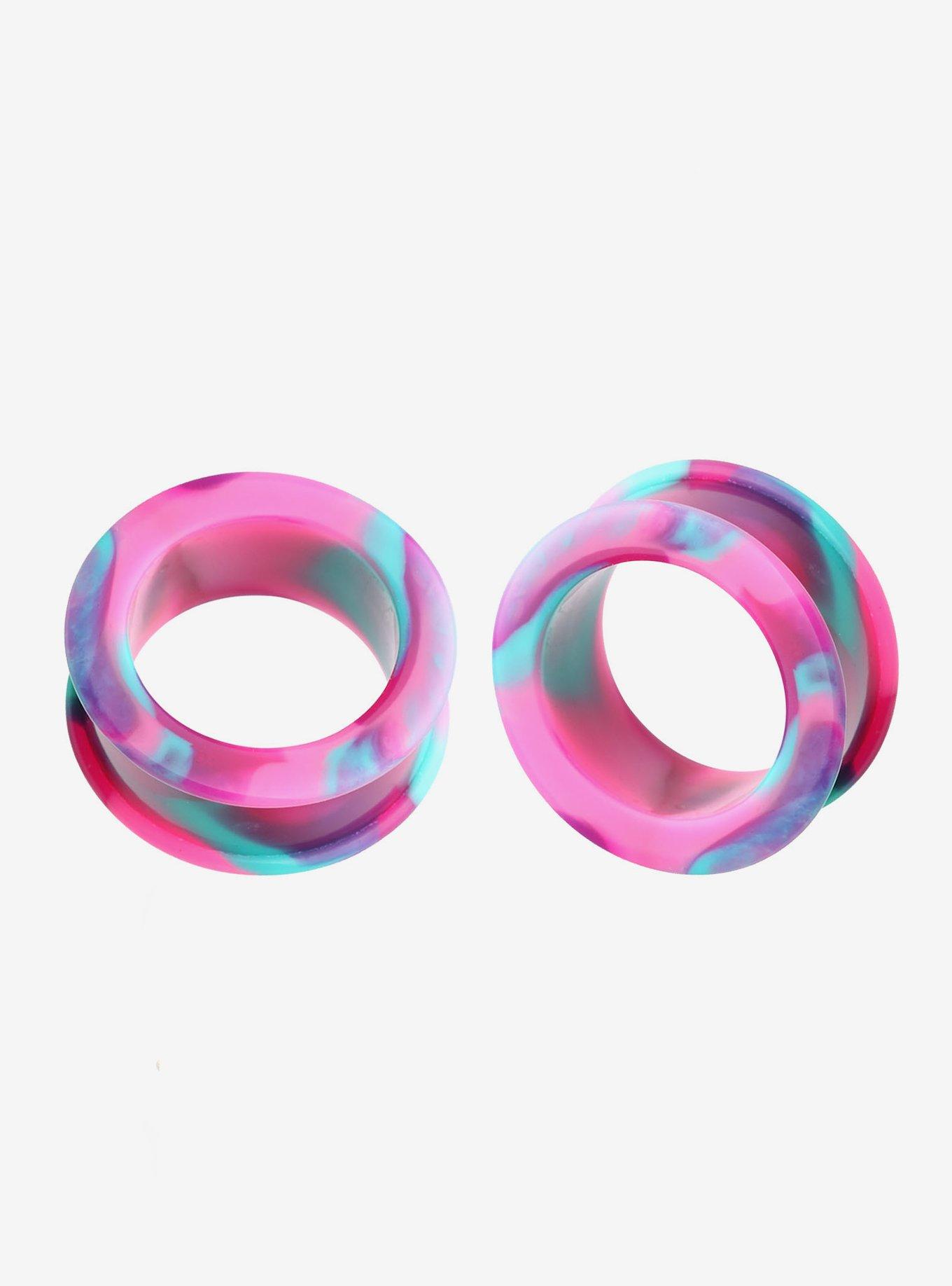 Silicone Pastel Swirl Eyelet Plug 2 Pack, , hi-res