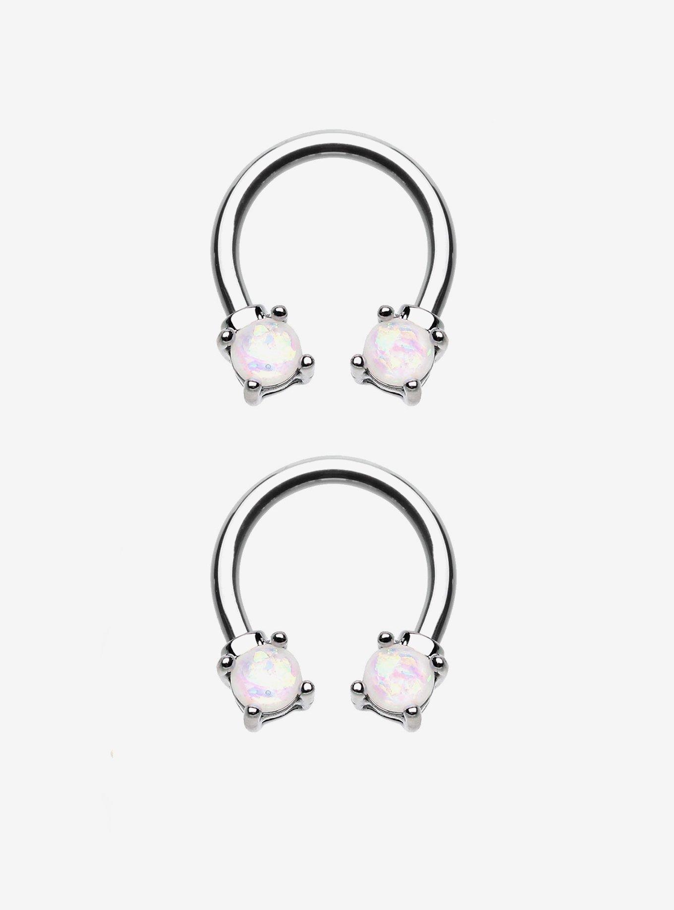 Steel Opal Circular Barbell 2 Pack, , hi-res