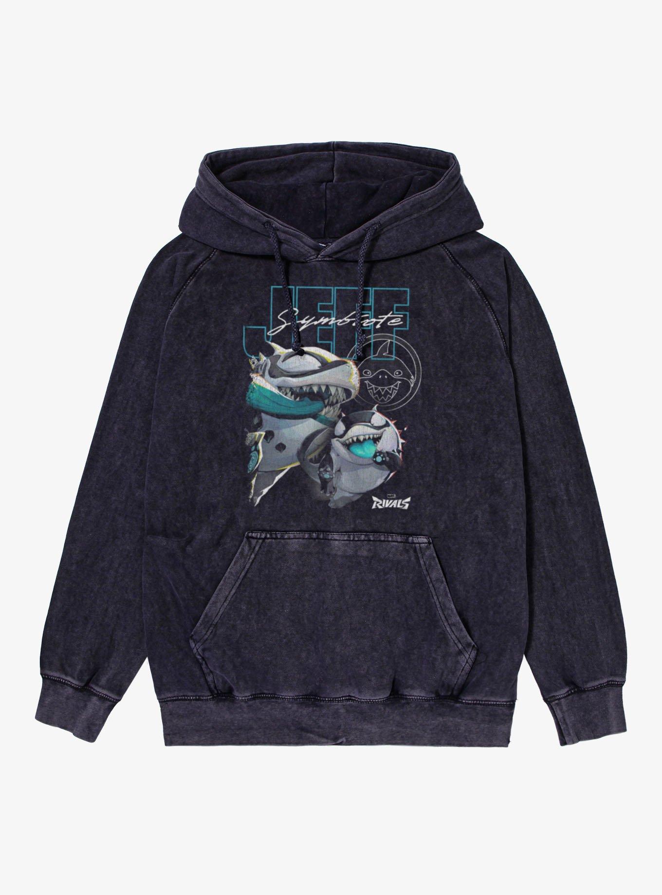 Marvel Rivals Jeff Symbiote Montage Mineral Wash Hoodie, , hi-res