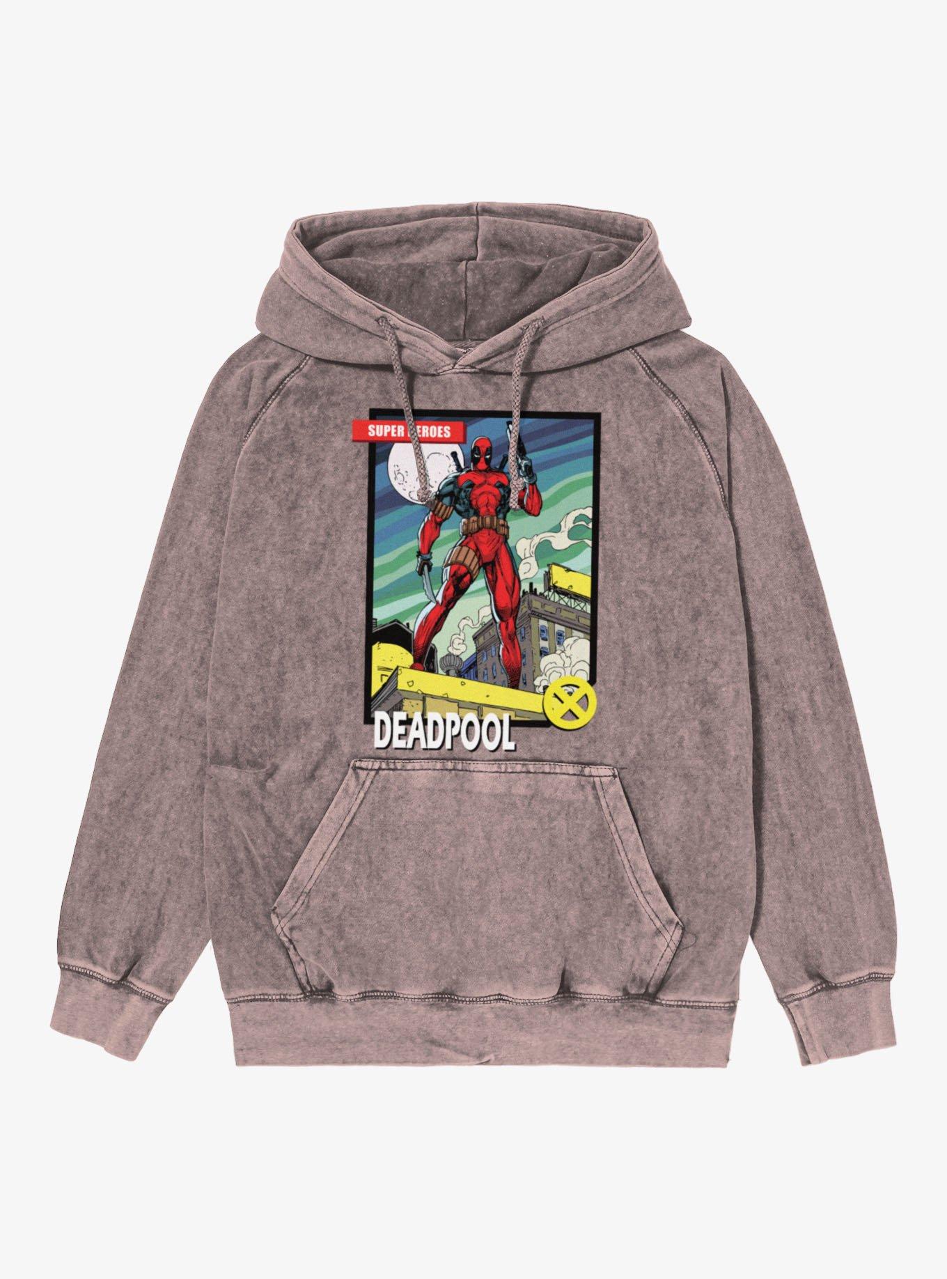 Marvel Deadpool Super Heroes Trading Card Mineral Wash Hoodie, , hi-res