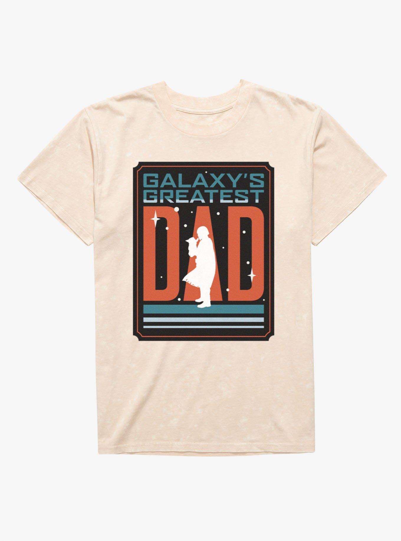 Star Wars The Mandalorian Galaxy's Greatest Dad Poster Mineral Wash T-Shirt