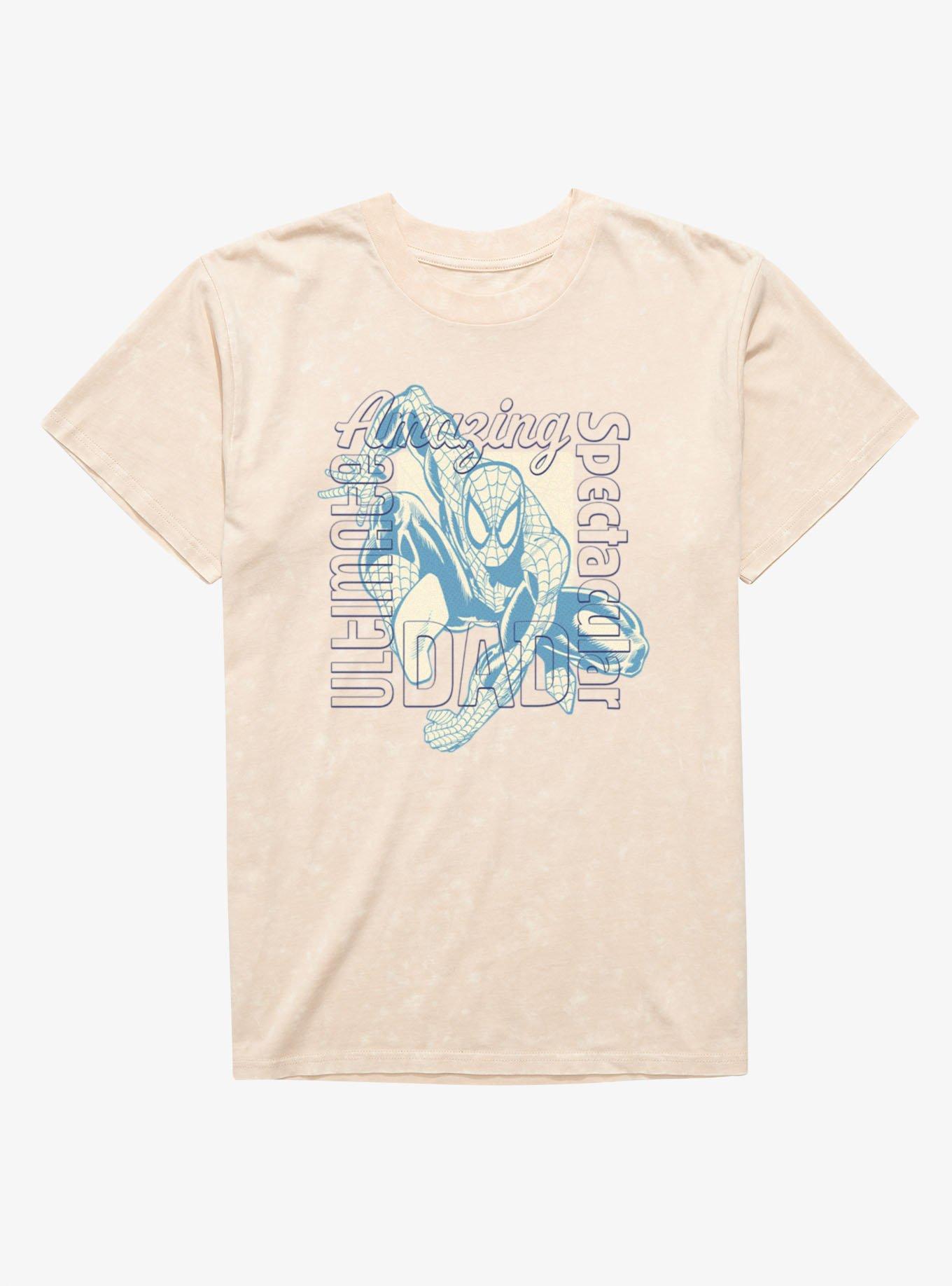 Marvel Comics Retro Amazing Spectacular Ultimate Dad Spider-Man Mineral Wash T-Shirt, , hi-res
