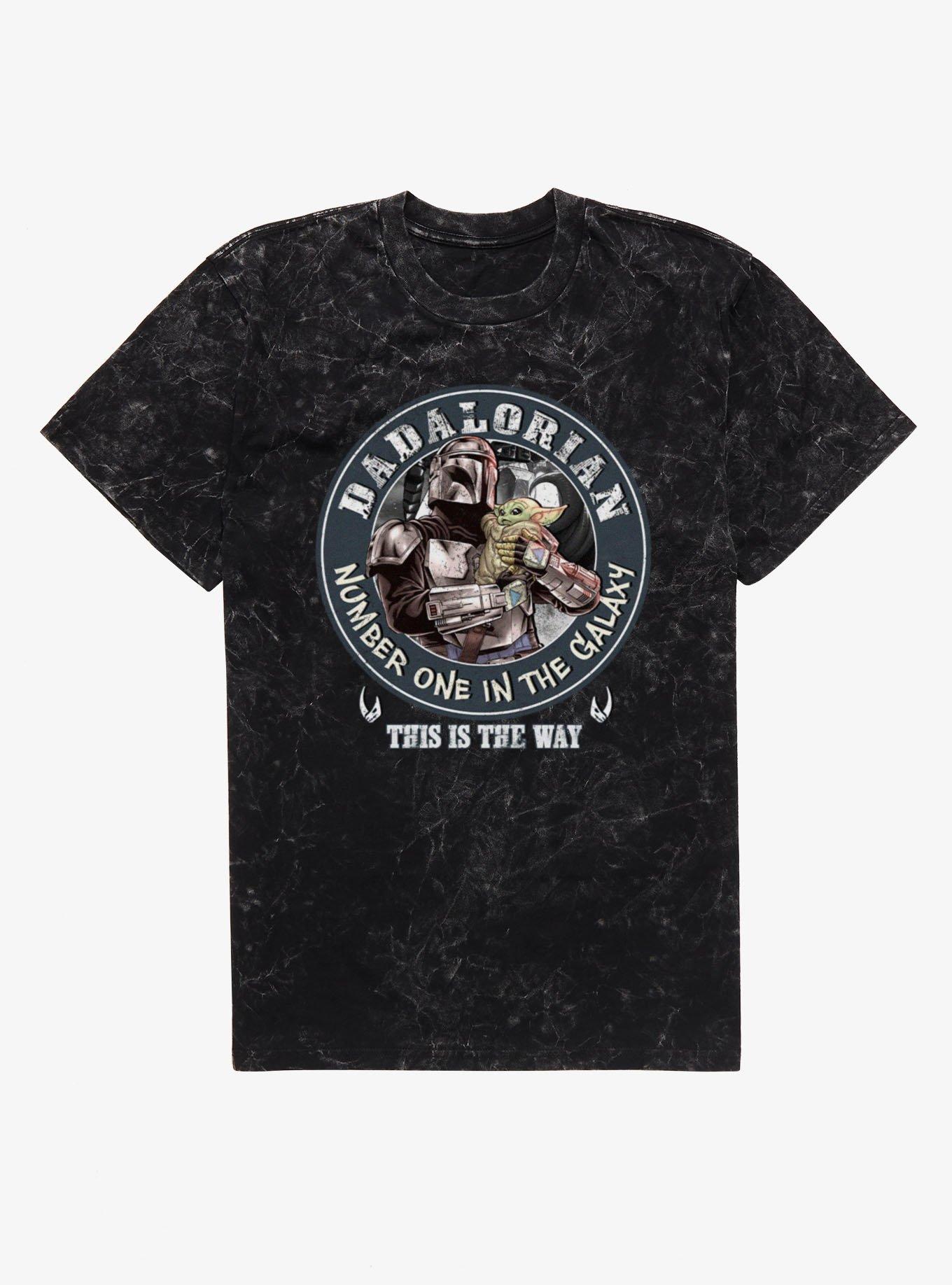 Star Wars The Mandalorian Dadalorian Circle Crest Mineral Wash T-Shirt, , hi-res