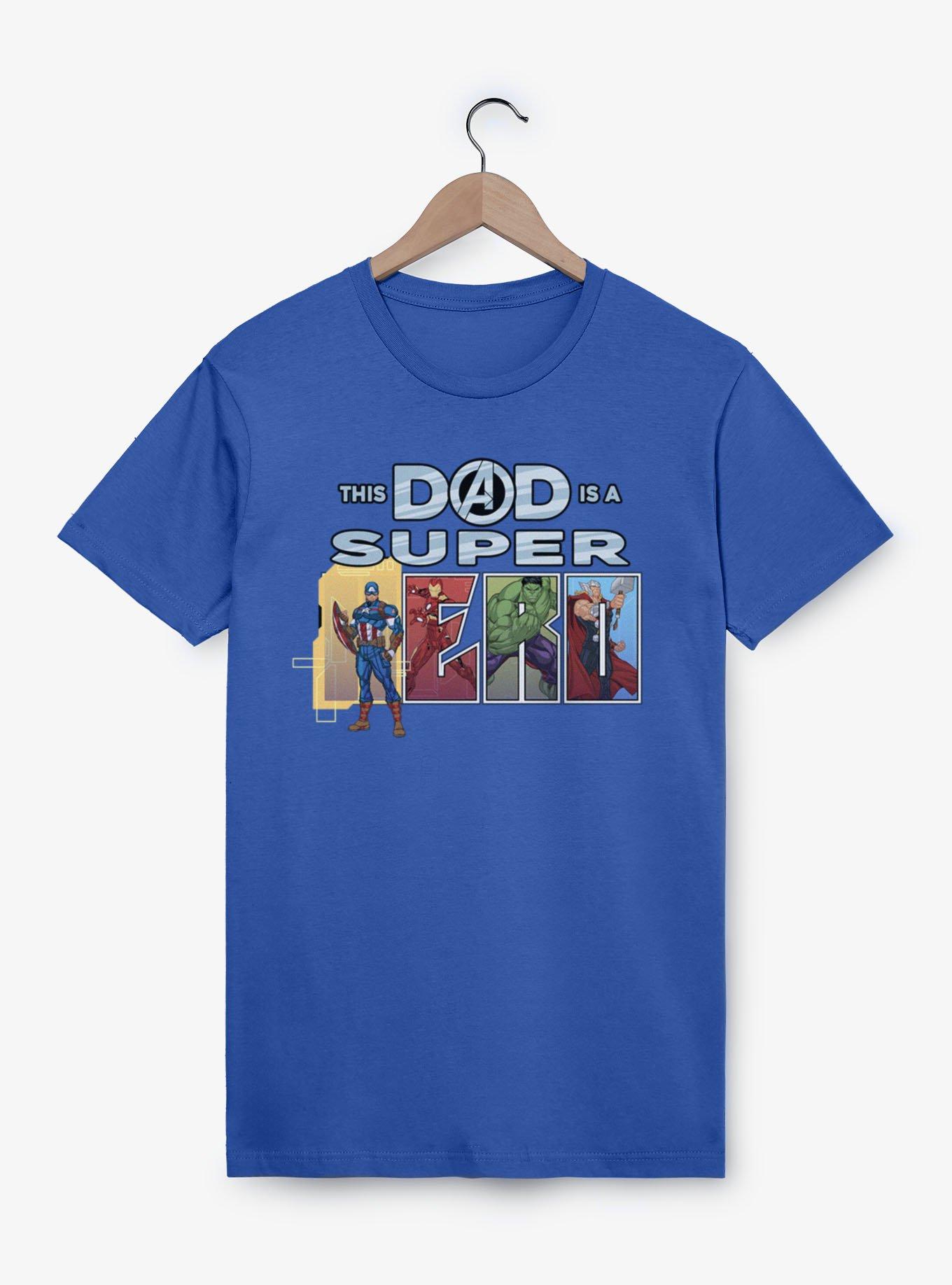 Marvel Comics Retro This Dad Is Super Hero Line Up T-Shirt, , hi-res