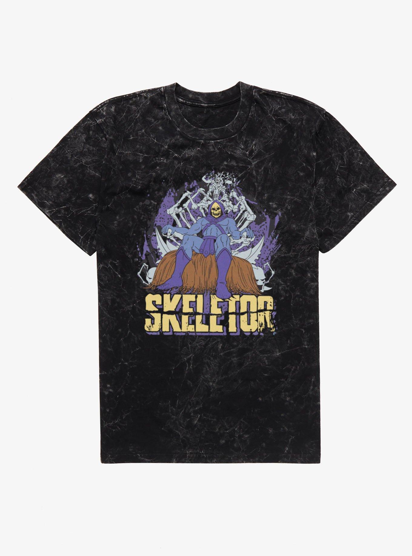 Masters Of The Universe Skeletor On The Throne Of Bones Mineral Wash T-Shirt, , hi-res