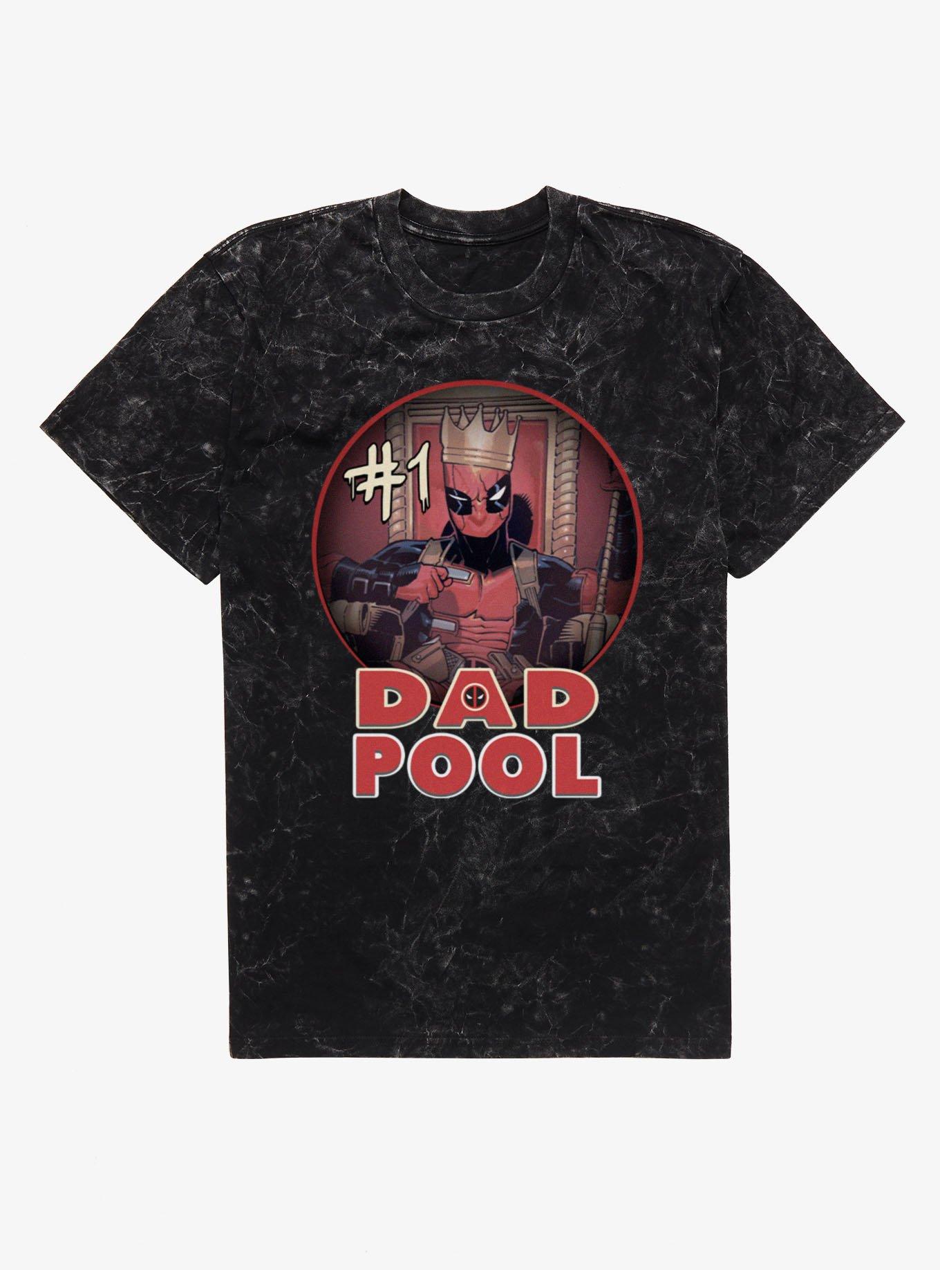 Marvel Deadpool Number 1 Dad Pool King Mineral Wash T-Shirt, , hi-res