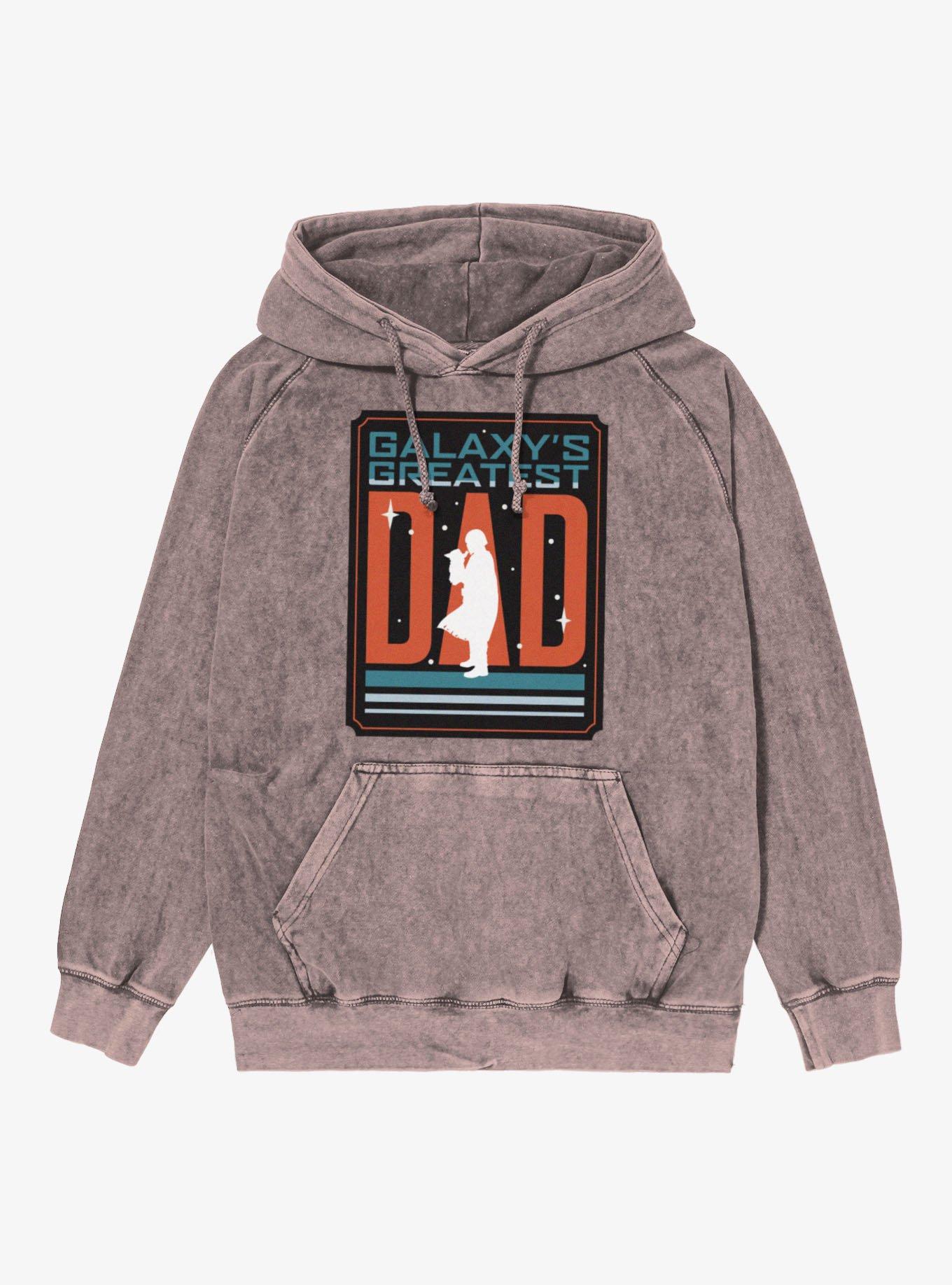 Star Wars The Mandalorian Galaxy's Greatest Dad Poster Mineral Wash Hoodie, , hi-res