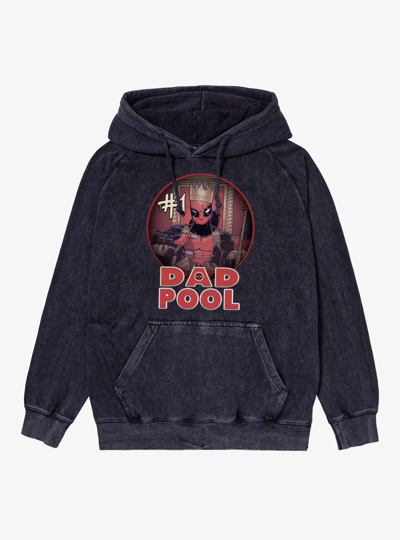 Marvel Deadpool Number 1 Dad Pool King Mineral Wash Hoodie, , hi-res