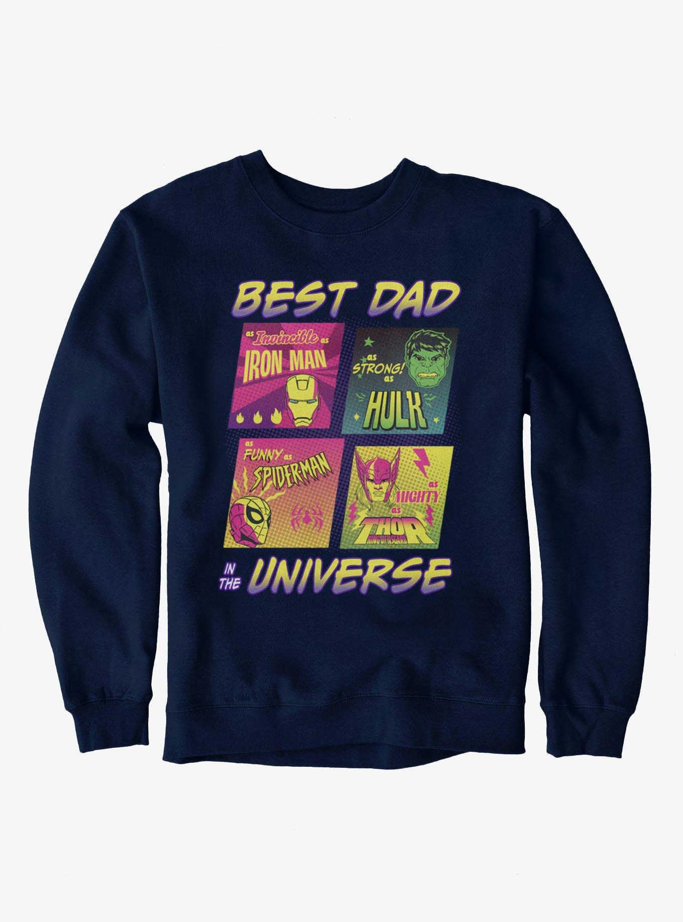Marvel Comics Retro Best Dad In Universe Comic Squares Sweatshirt, , hi-res