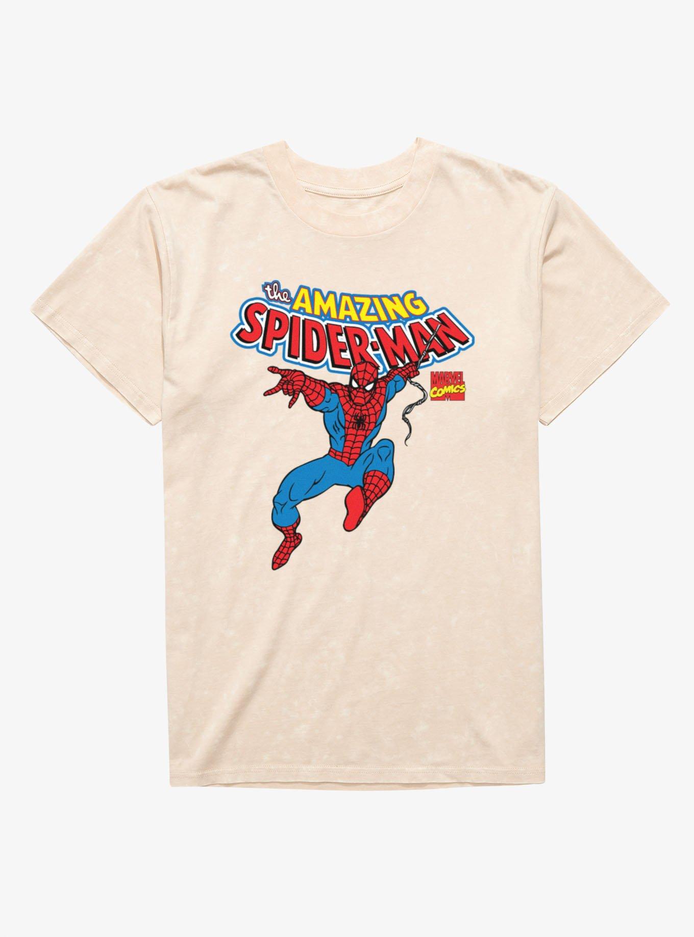 Marvel Spider-Man Cover Swing Mineral Wash T-Shirt, , hi-res