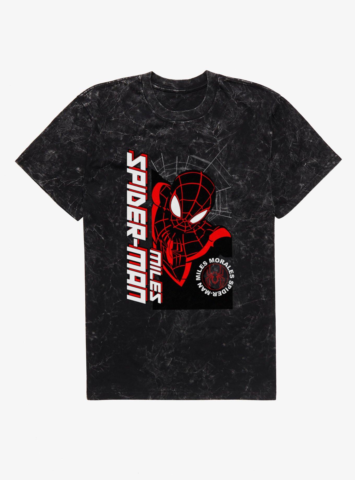 Marvel Spider-Man Miles Morales Wall Slider Mineral Wash T-Shirt
