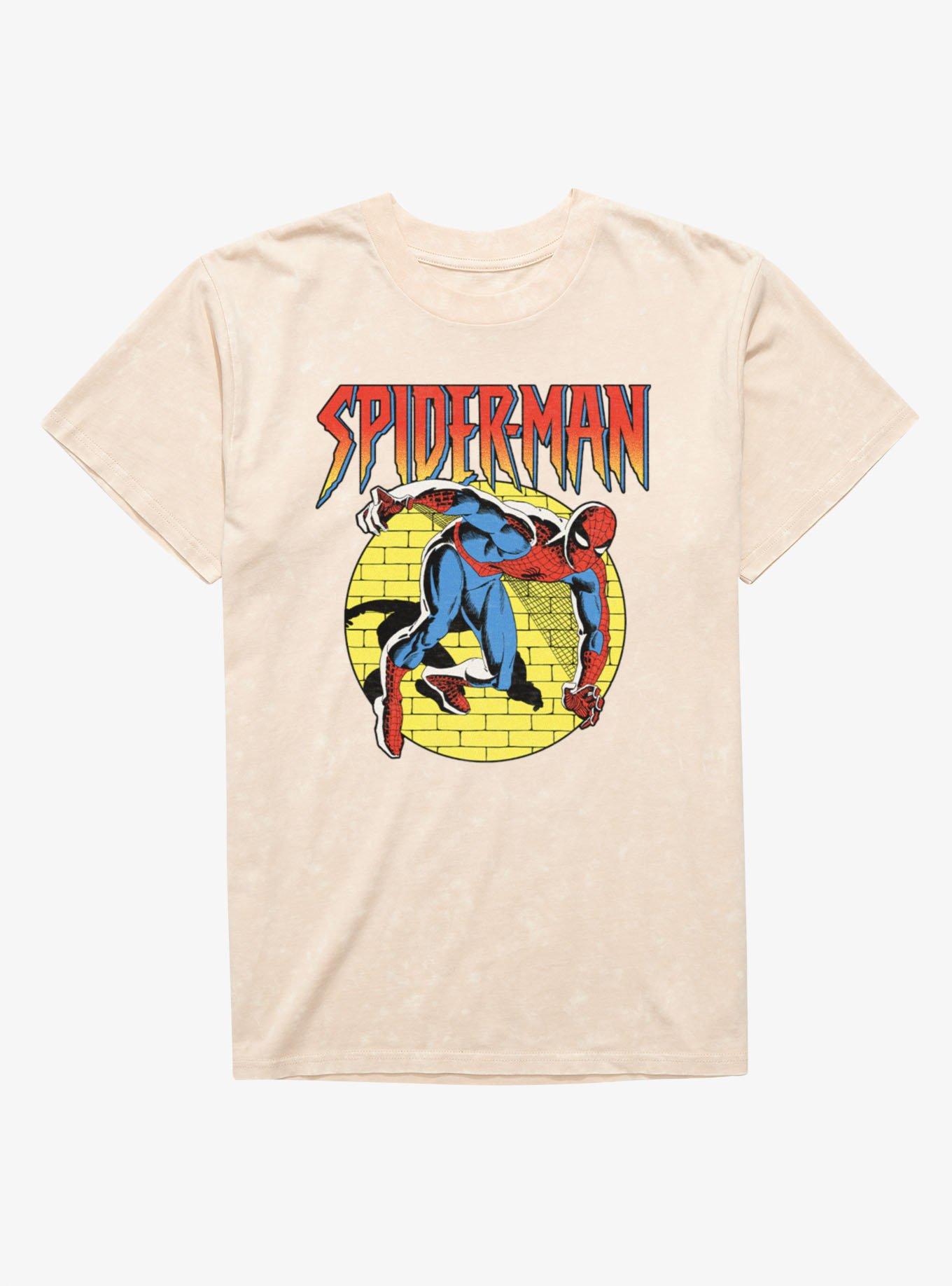 Marvel Comics Retro Yellow Brick Wall Mineral Wash T-Shirt