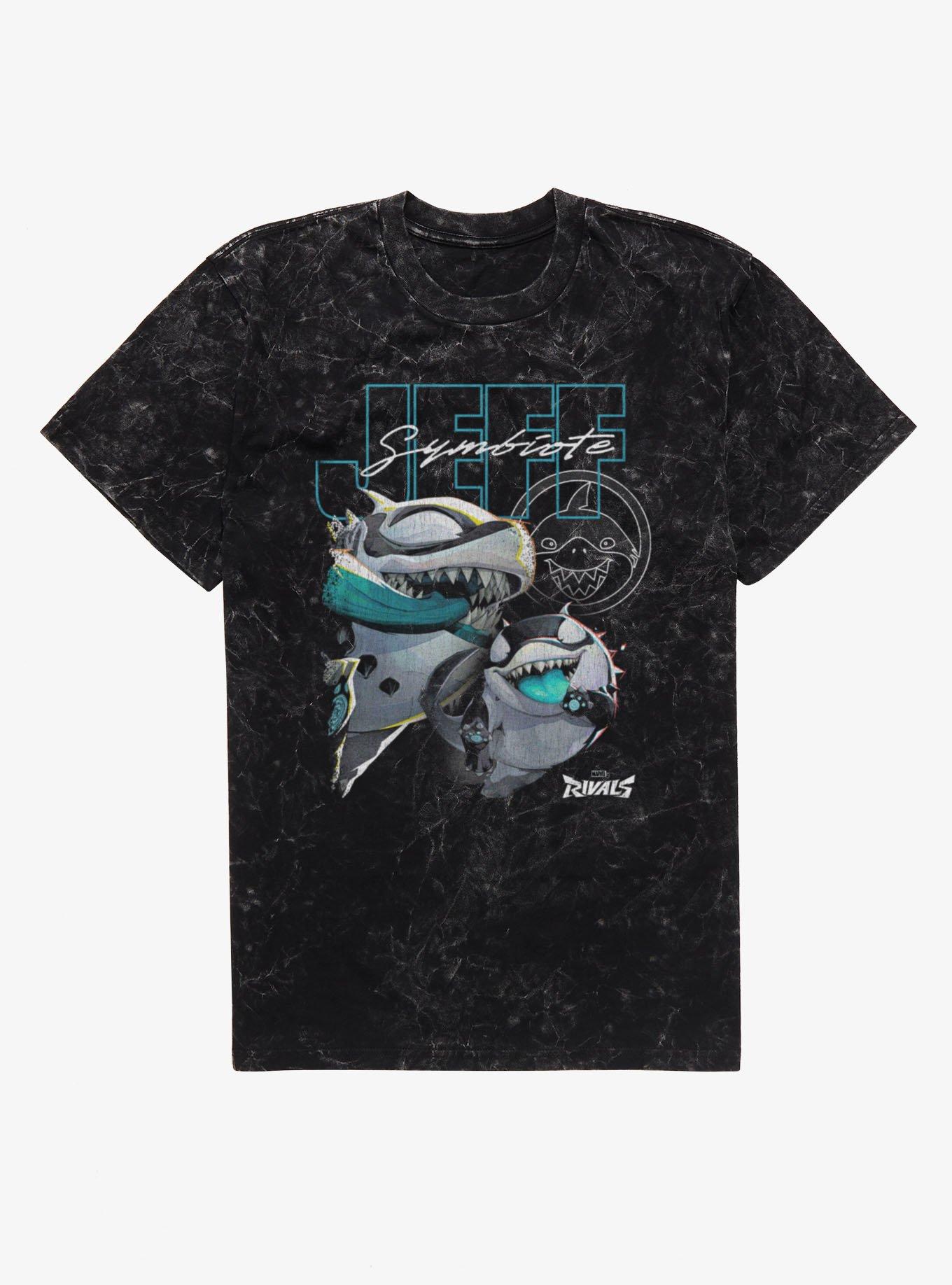 Marvel Rivals Jeff Symbiote Montage Mineral Wash T-Shirt