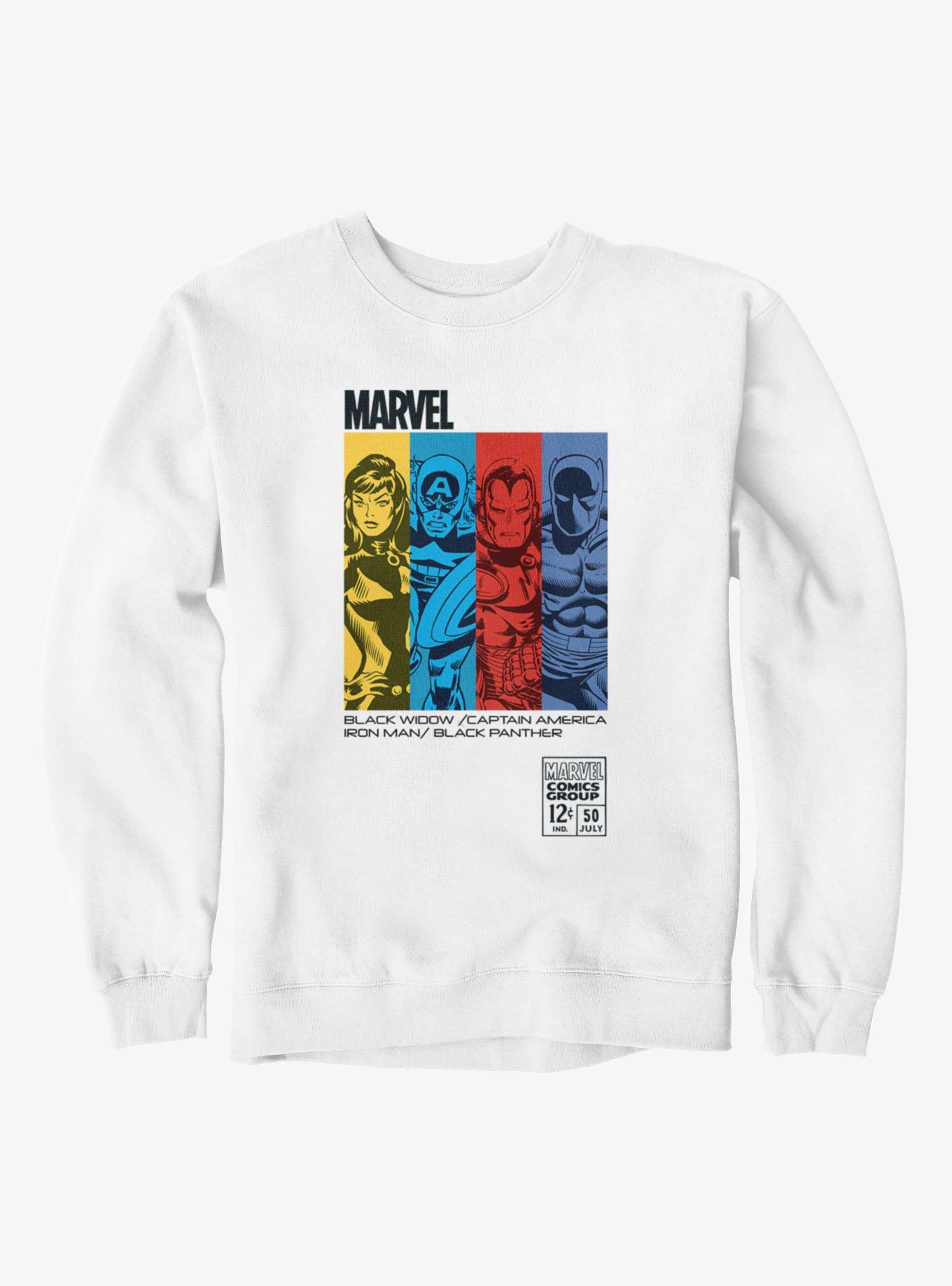 Marvel Comics Retro Color Panel Group Shot Sweatshirt, , hi-res