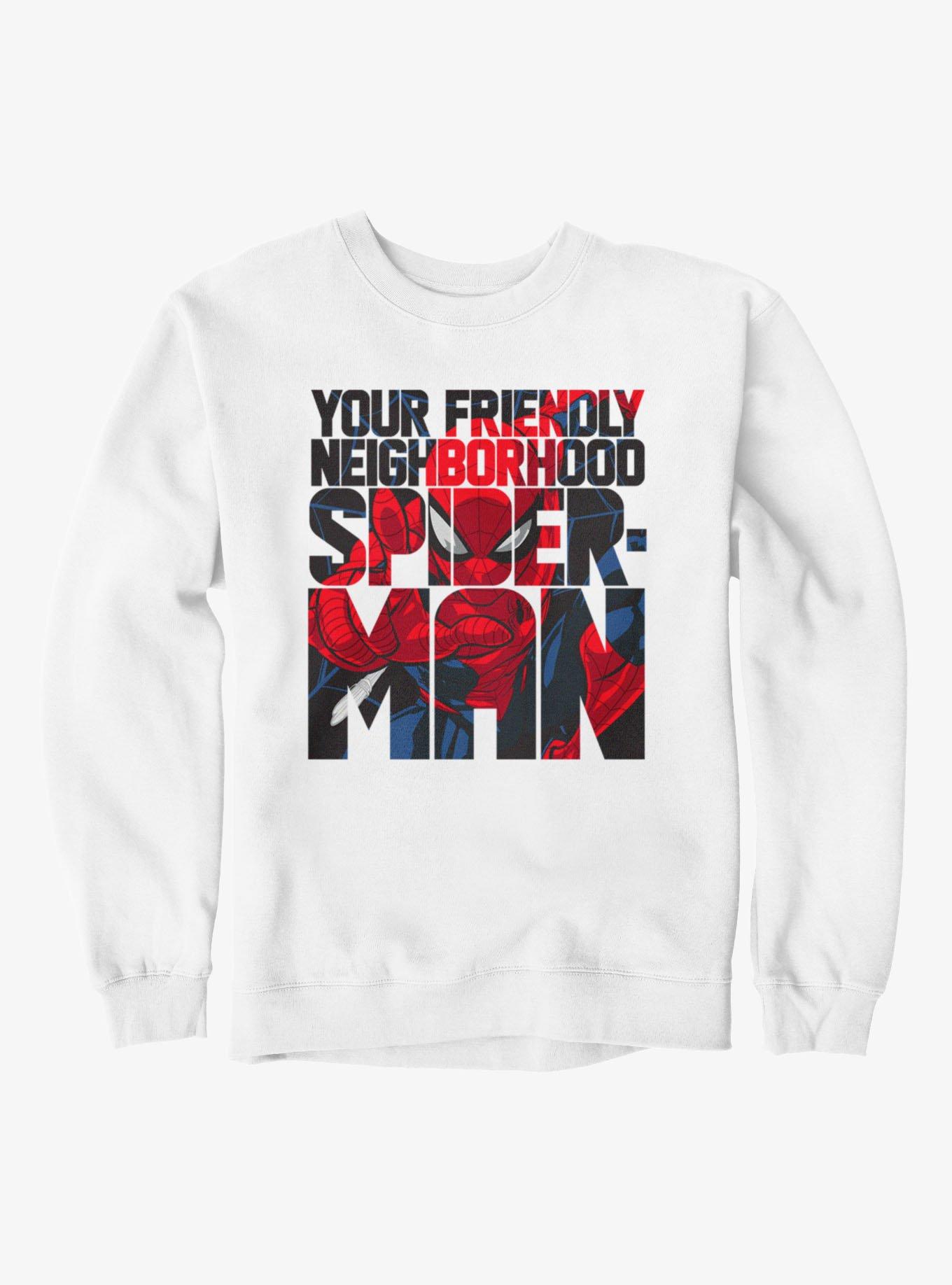 Marvel Spider-Man Friendly Neighbor Text Fill Sweatshirt, , hi-res