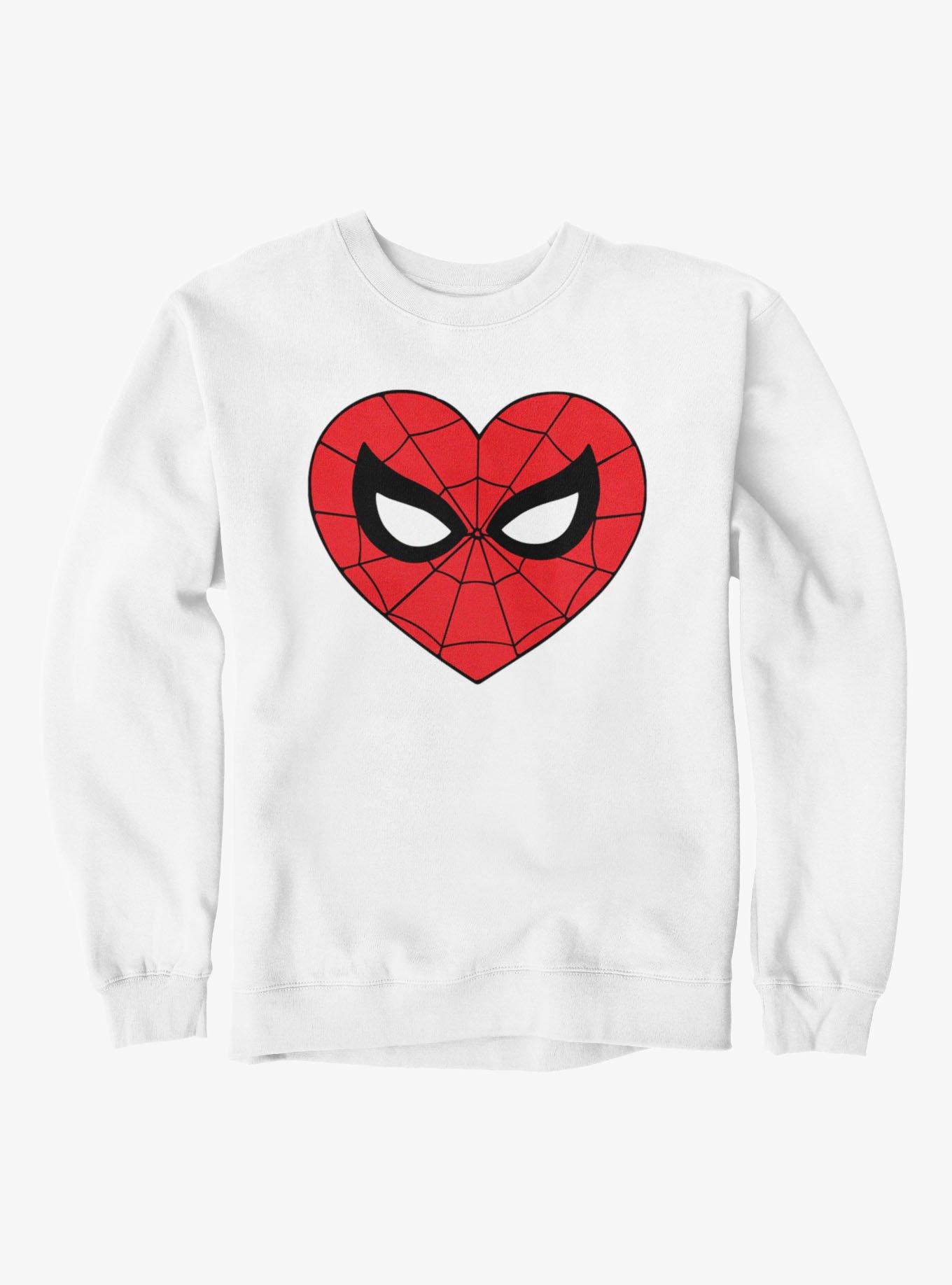 Marvel Spider-Man Heart Face Icon Sweatshirt, , hi-res