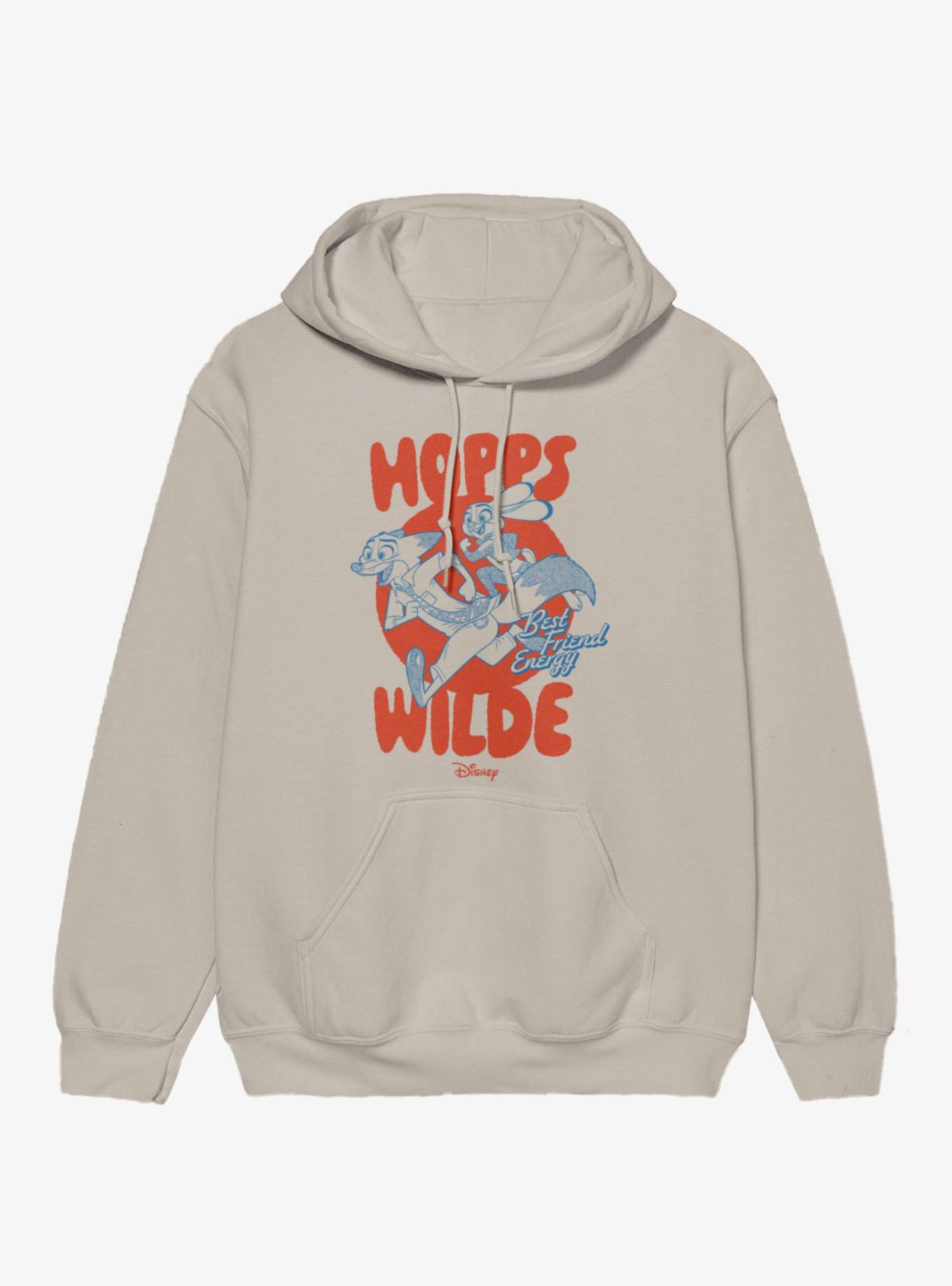 Disney Pixar Zootopia 2 Best Friend Energy Running Circle Hopps & Wilde Hoodie, SAND, hi-res view 1
