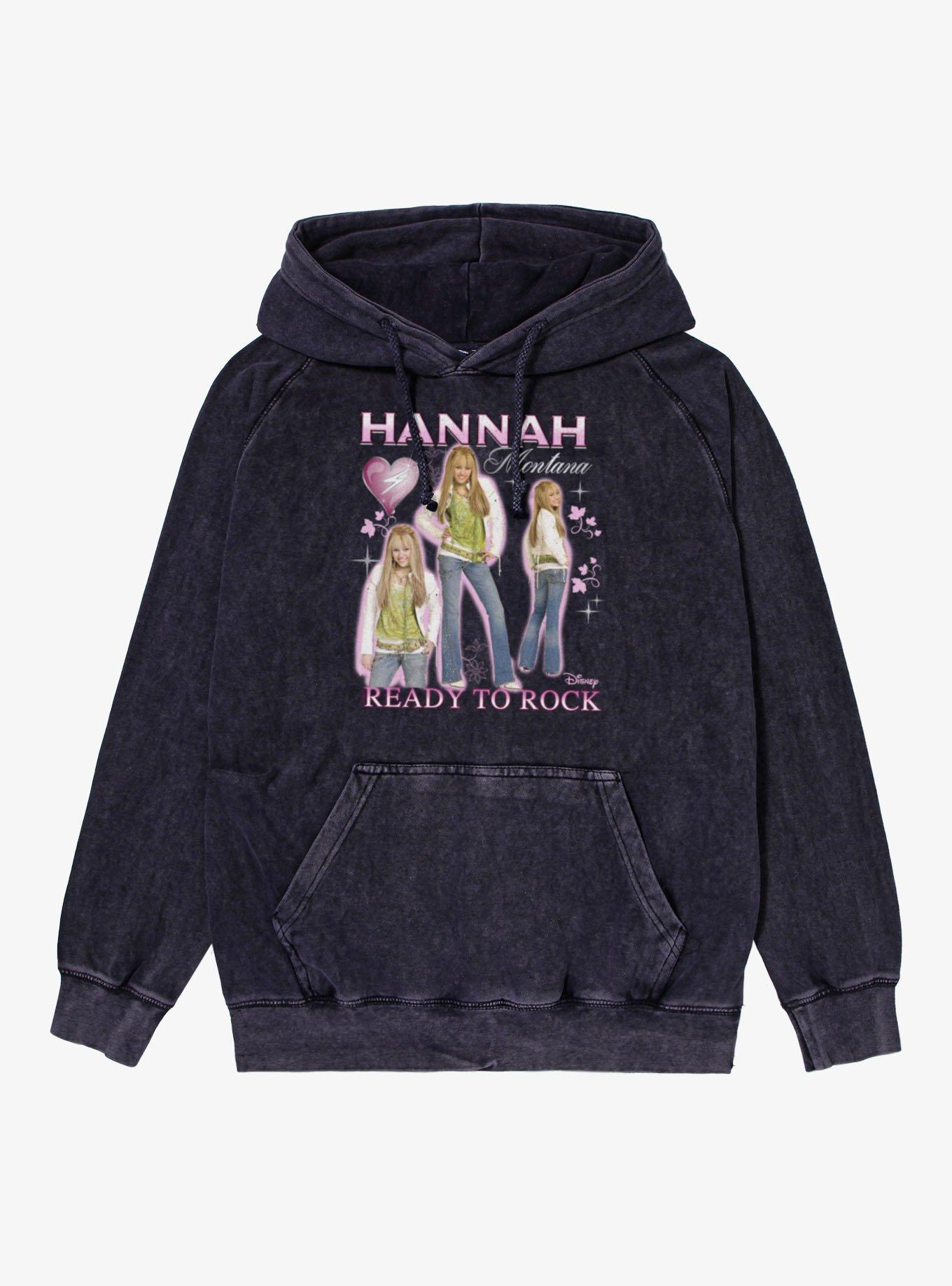 Disney Hannah Montana Ready To Rock Collage Vintage Mineral Washed Hoodie