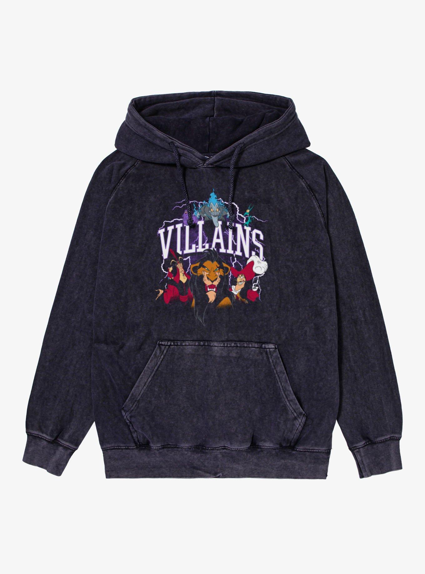 Disney Villains Lightning Evil Smiles Vintage Mineral Washed Hoodie, , hi-res