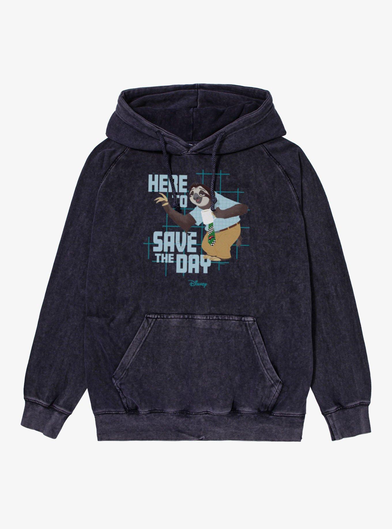 Disney Pixar Zootopia 2 Here To Save The Day Flash Vintage Mineral Washed Hoodie, , hi-res
