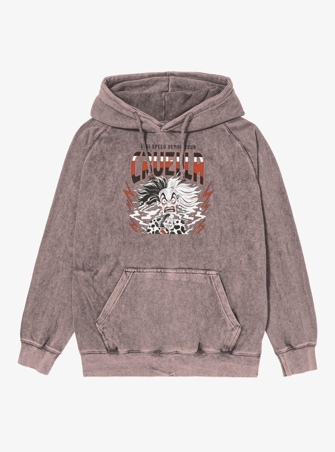 Disney Villains 1961 Speed Demon Tour Cruella Vintage Mineral Washed Hoodie, , hi-res