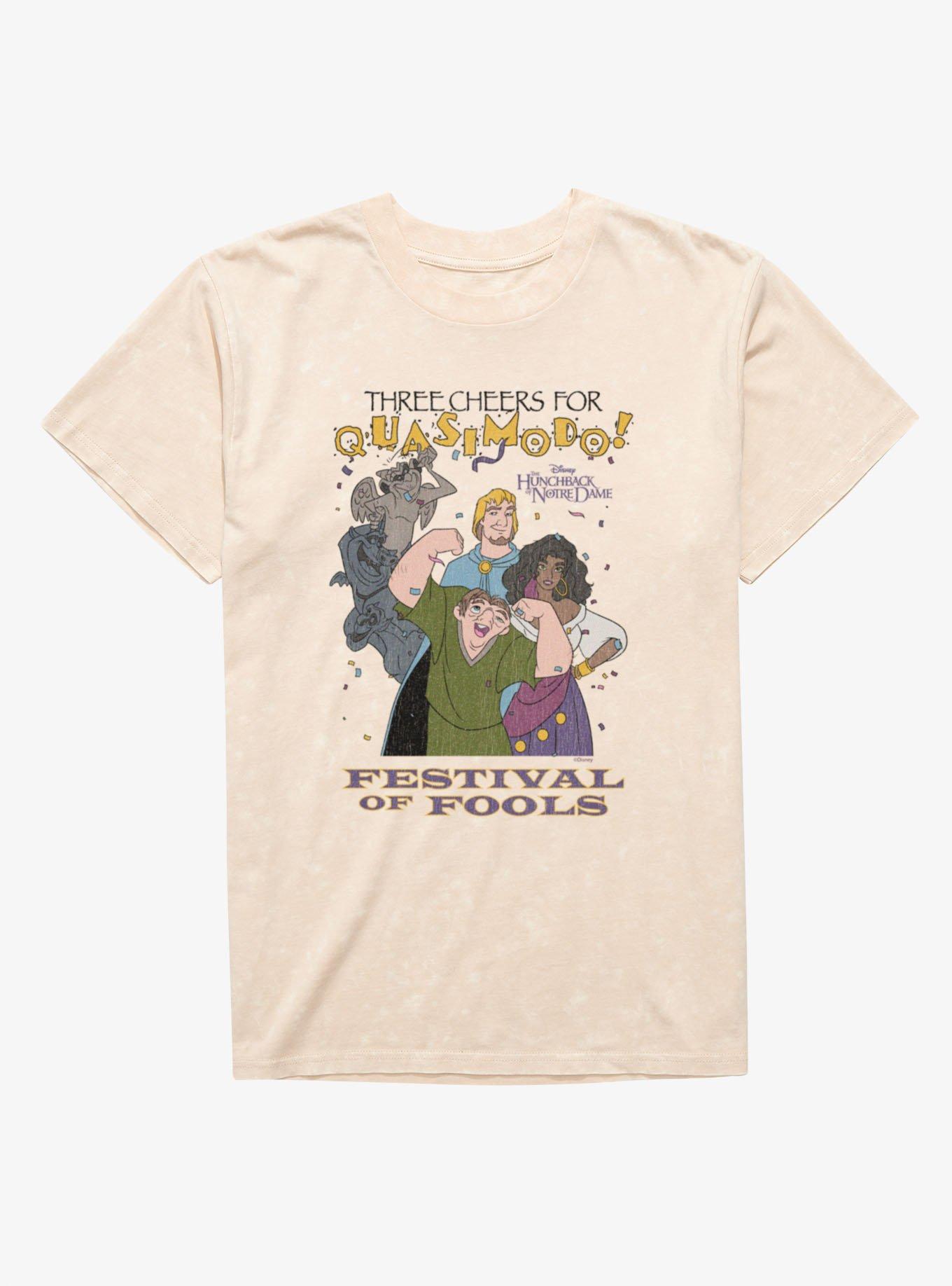Disney The Hunchback Of Notre Dame Three Cheers Quasimodo Mineral Wash T-Shirt, , hi-res