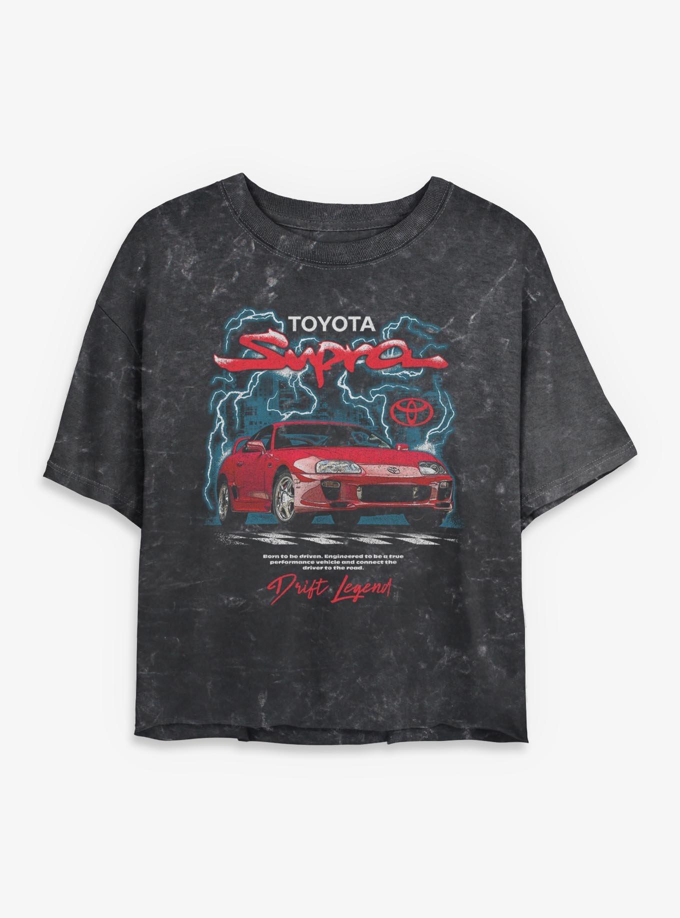 Toyota Supra Storm Mineral Wash Womens Crop T-Shirt