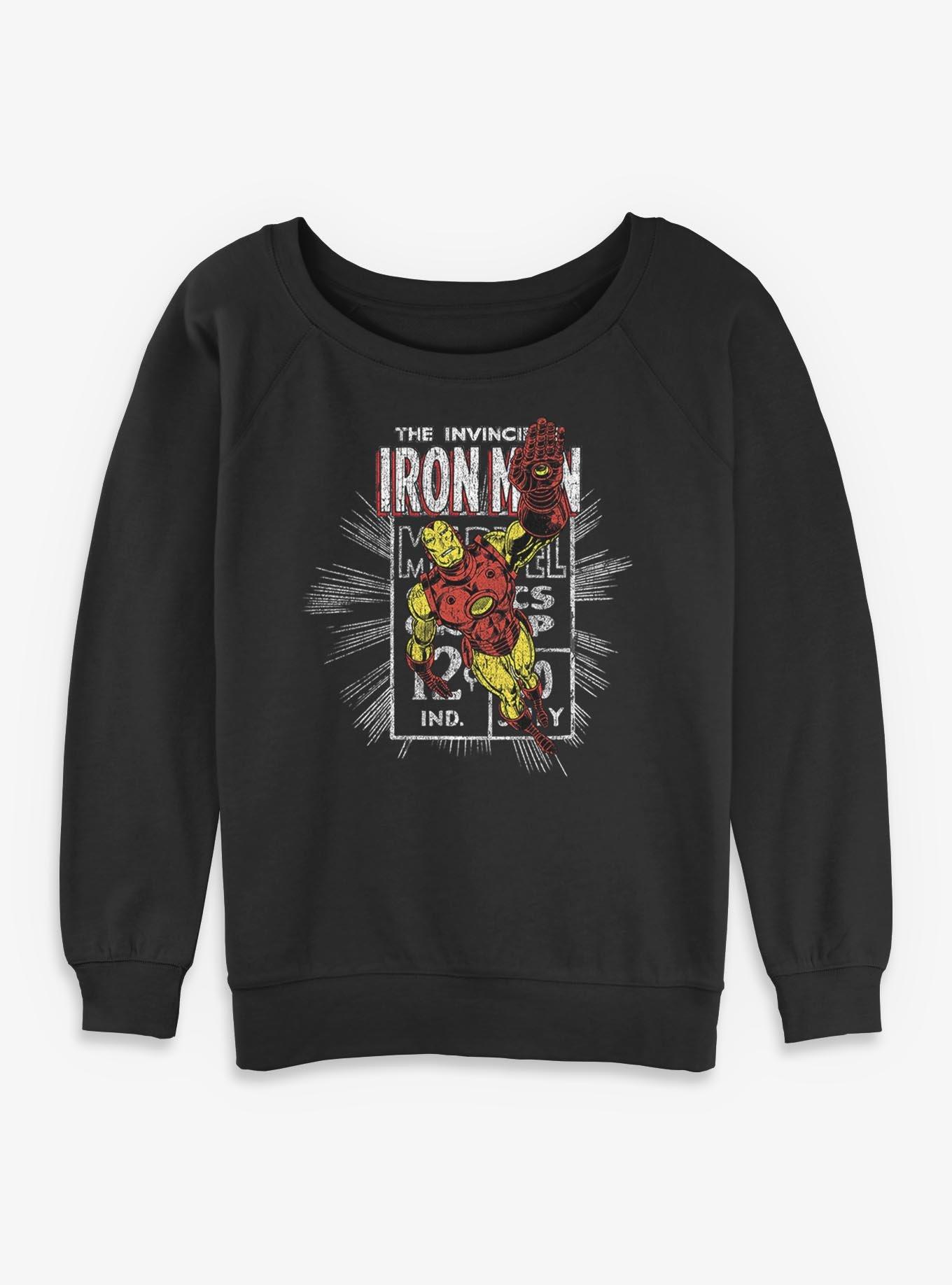 Marvel Ironman Stamp Womens Slouchy Sweatshirt