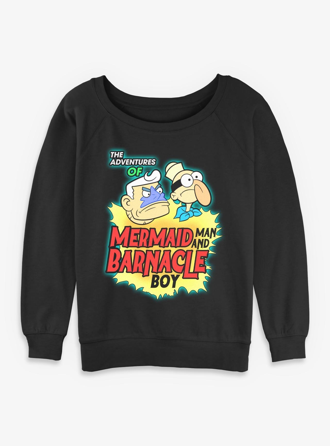 SpongeBob SquarePants Dynamic Duo MM & BB Womens Slouchy Sweatshirt, , hi-res