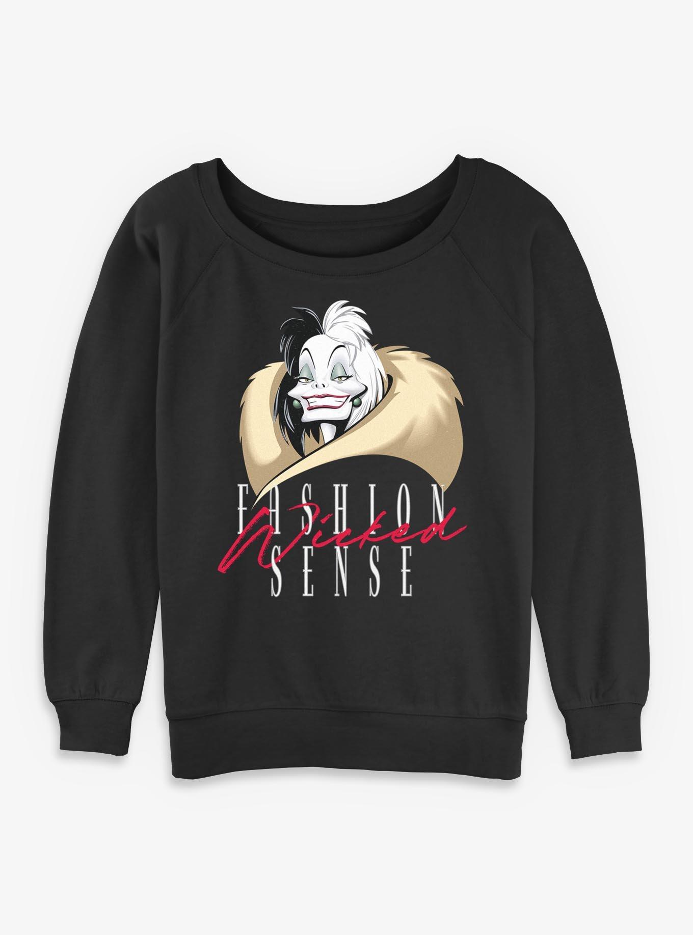 Disney Villains Fashion Wicked Sense Womens Slouchy Sweatshirt