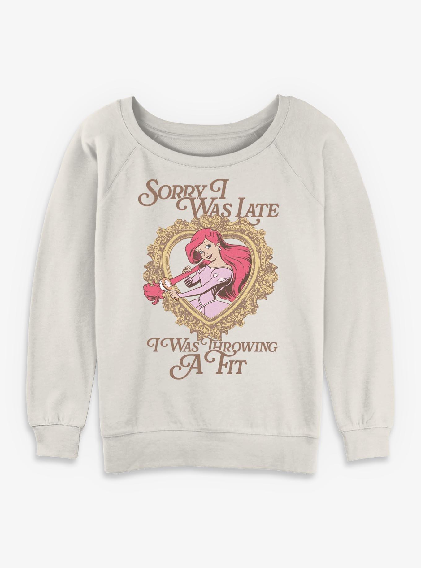 Disney Princesses Ariel Throwing A Fit Womens Slouchy Sweatshirt, , hi-res