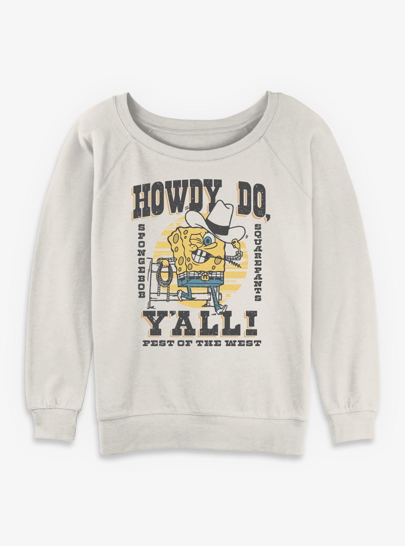 SpongeBob SquarePants Howdy Womens Slouchy Sweatshirt, , hi-res