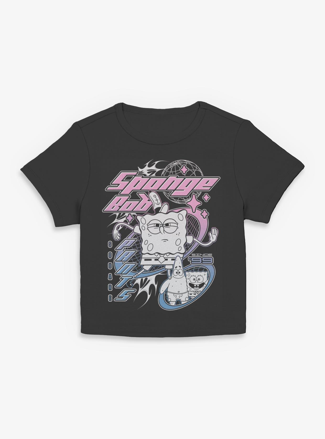 SpongeBob SquarePants Y2K Bob Womens Baby Tee, , hi-res