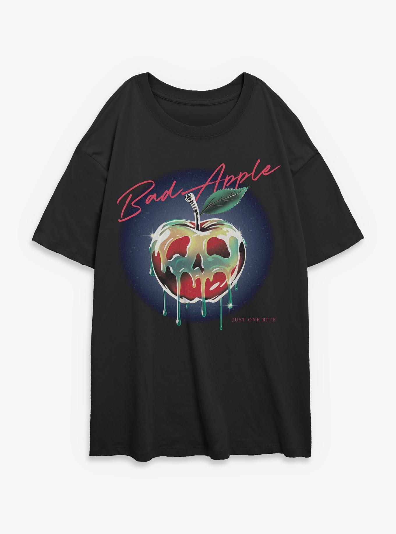 Disney Villains Just One Bite Retro Womens Oversized T-Shirt