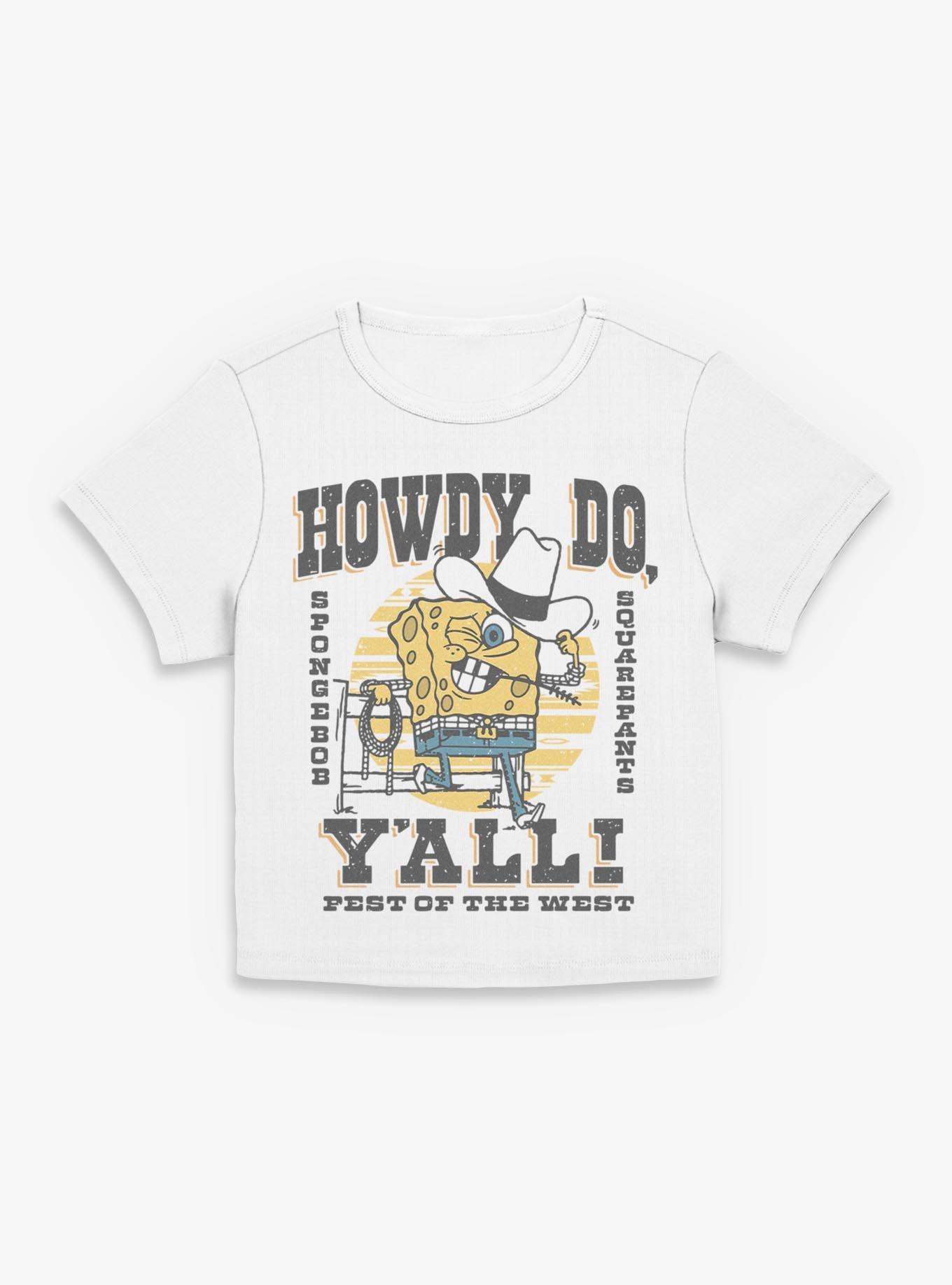SpongeBob SquarePants Howdy Womens Baby Tee, , hi-res