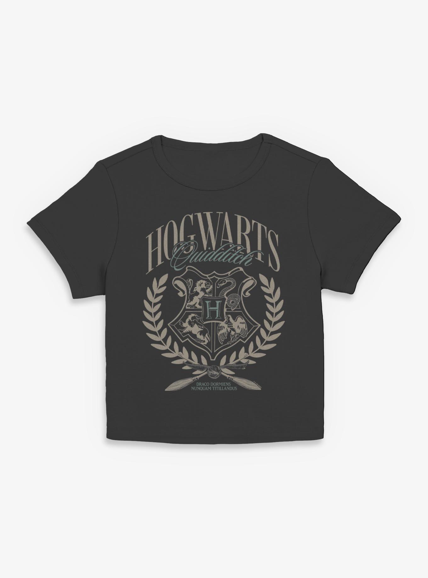 Harry Potter Quidditch Hogwarts Crest Womens Baby Tee, , hi-res