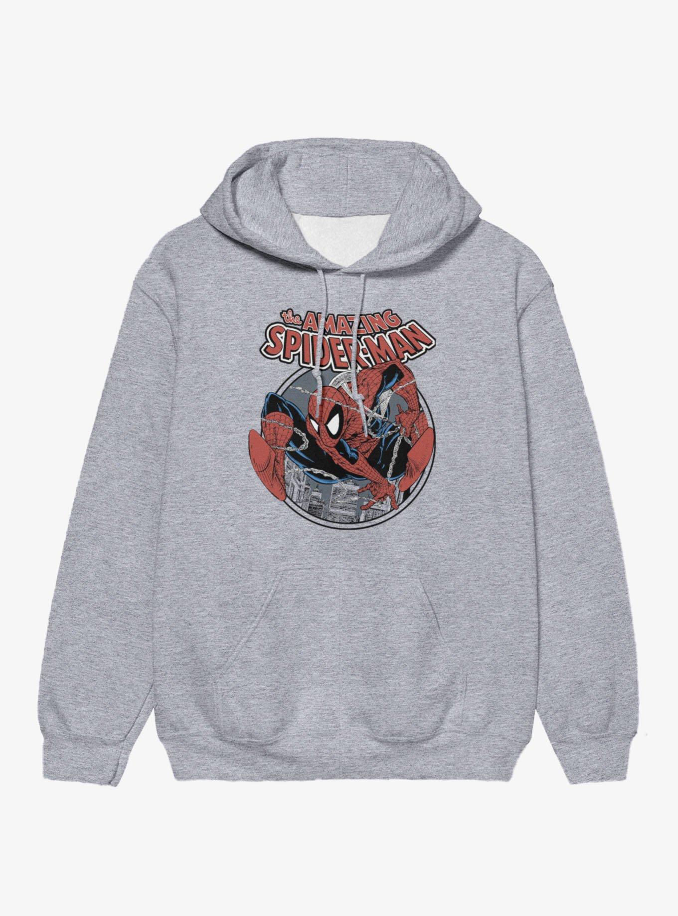Marvel Spider-Man Retro Web Sling Circle Logo Hoodie, , hi-res